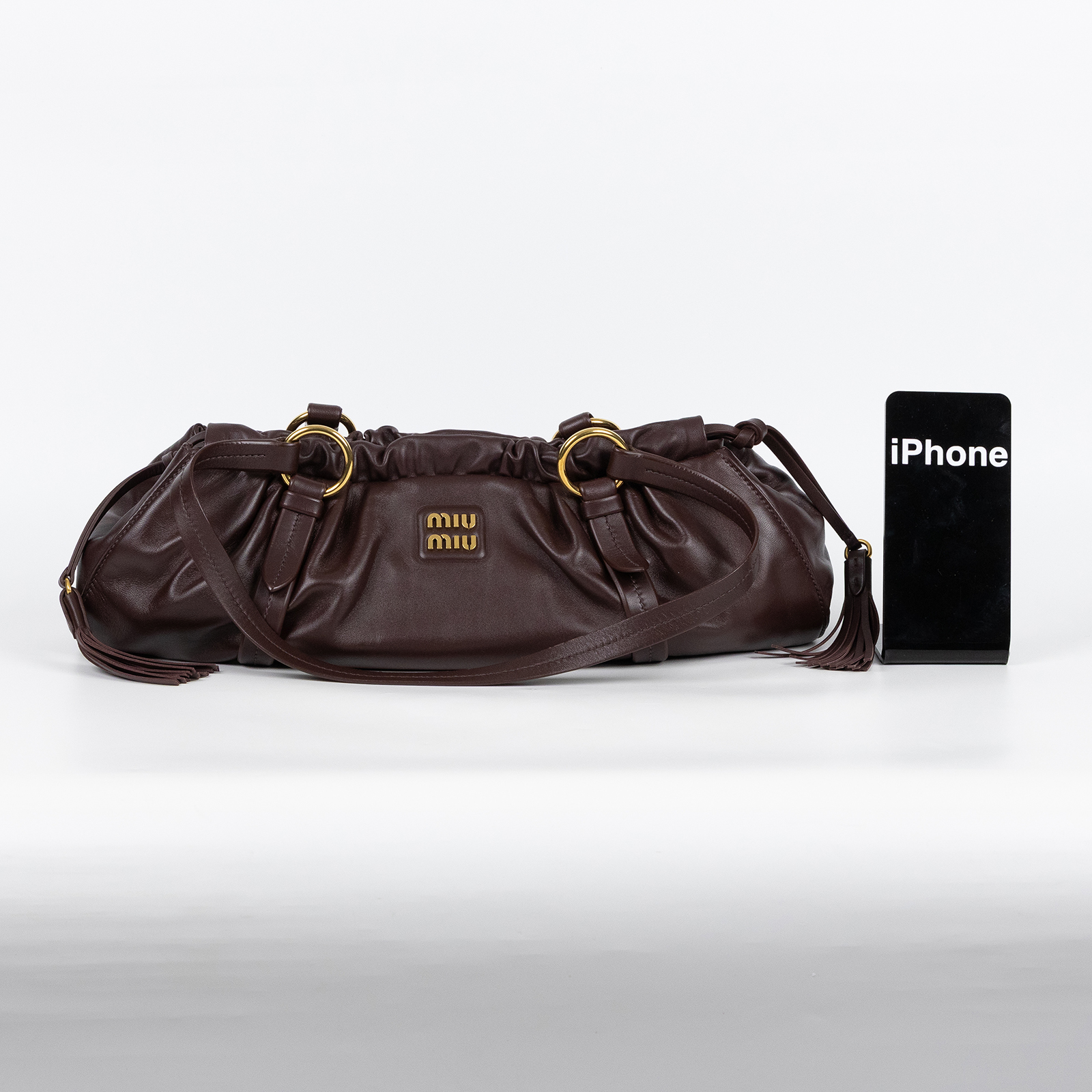 繆繆 MIU MIU Joie 肩背包 5BG289_2CSW 紅棕JOIE NAPPA肩背包 防塵袋