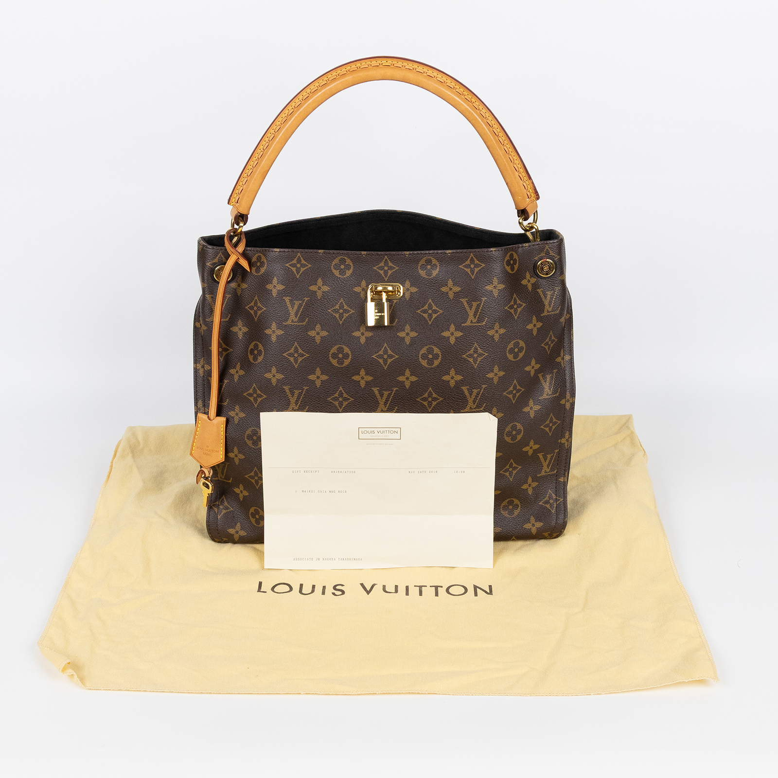 路易威登 LOUIS VUITTON Gaia 肩背包 手提包 M41621 原花肩包TOTE 防塵袋/購買證明