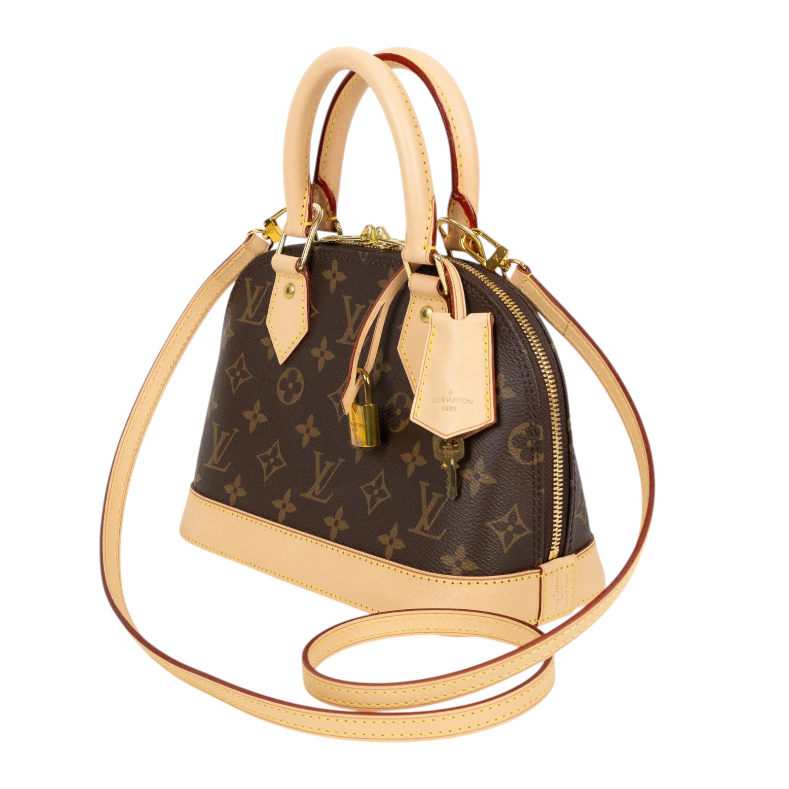 路易威登 LOUIS VUITTON Alma BB 手提包 肩背包 斜背包 M53152 晶片款 原花ALMA BB貝殼包 防塵袋/鎖組/肩帶