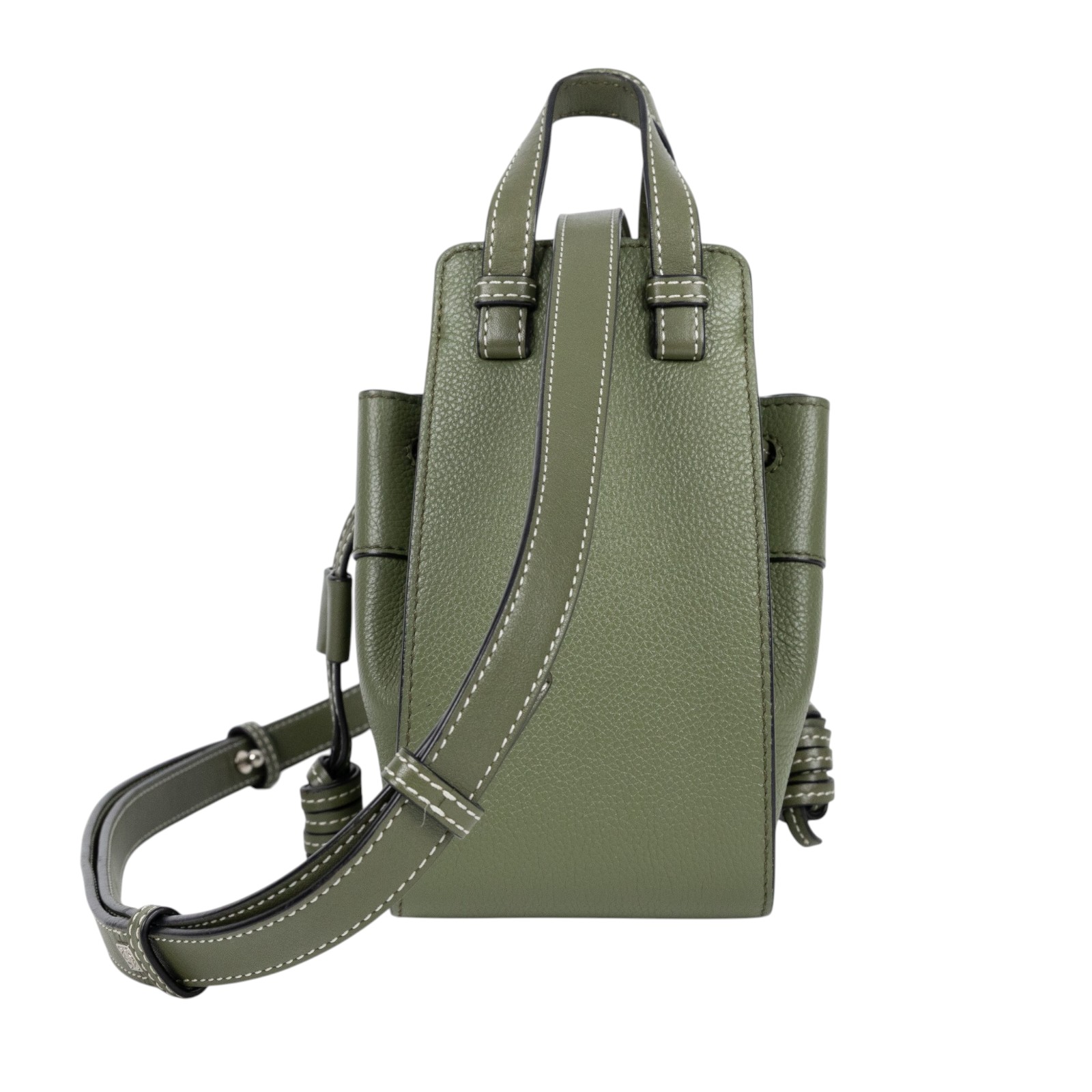 羅意威 LOEWE Mini Hammock drawstring 束口 迷你 小牛皮 肩背 吊床包 314.30.V07 綠MINI HAMMOCK 無附屬品