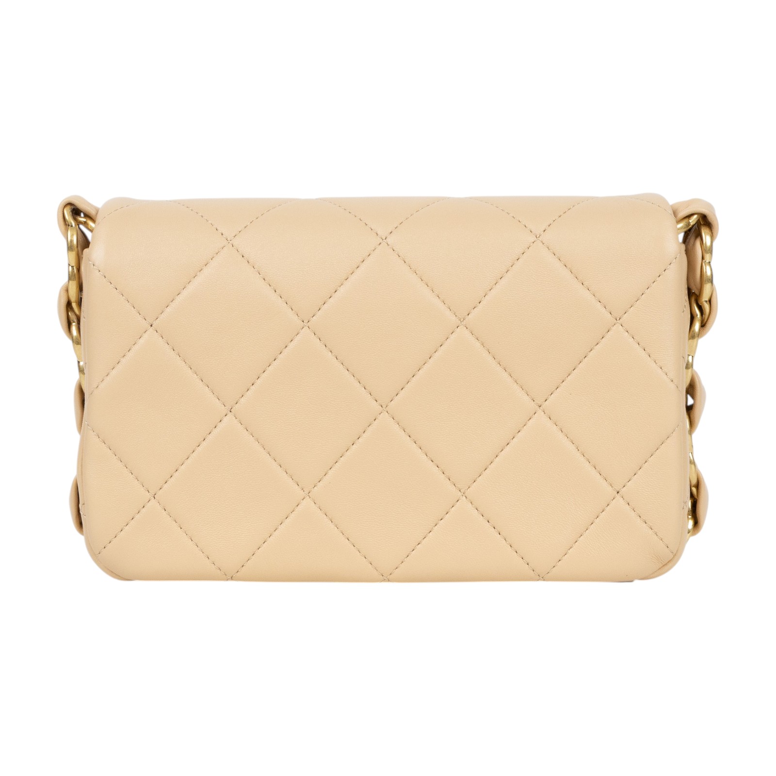 香奈兒 CHANEL 肩背 口蓋包 AS5174 B18293 晶片款 奶茶肩背包 原廠盒子/防塵袋/購買證明