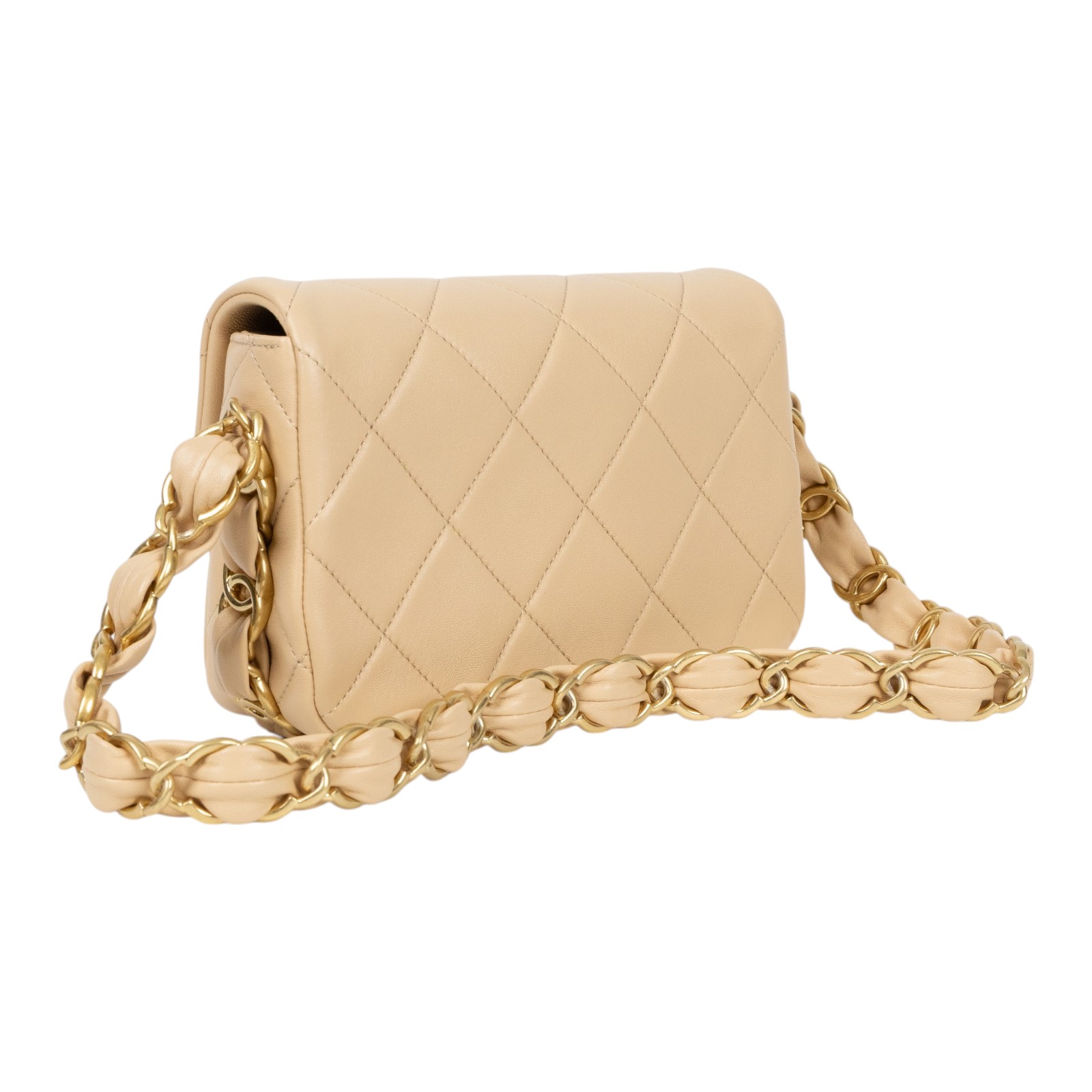 香奈兒 CHANEL 肩背 口蓋包 AS5174 B18293 晶片款 奶茶肩背包 原廠盒子/防塵袋/購買證明