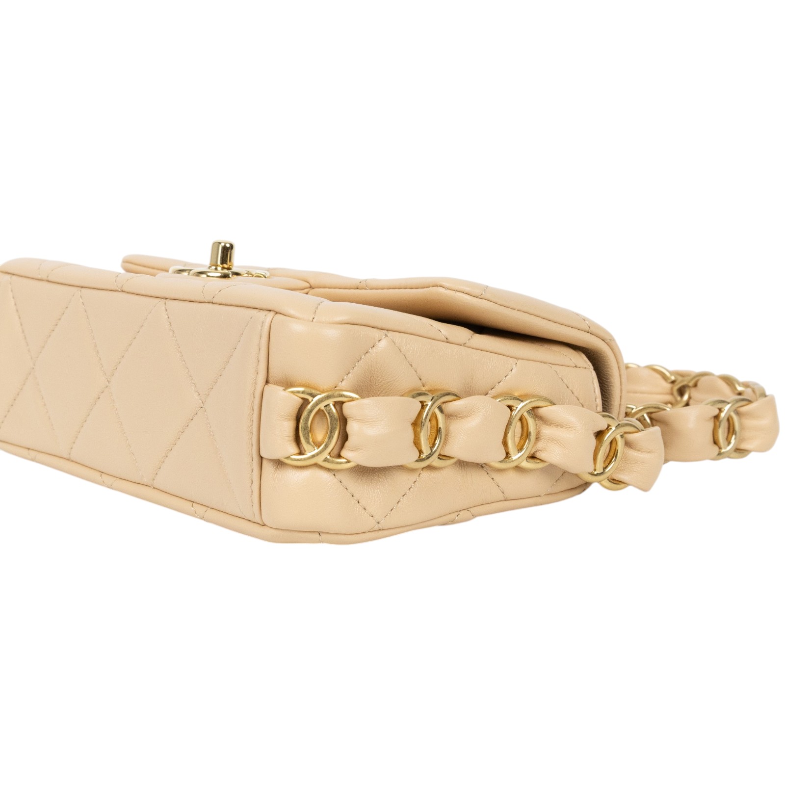 香奈兒 CHANEL 肩背 口蓋包 AS5174 B18293 晶片款 奶茶肩背包 原廠盒子/防塵袋/購買證明