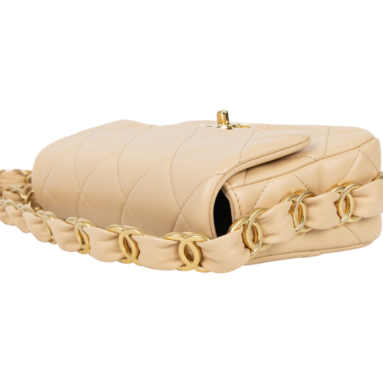 香奈兒 CHANEL 肩背 口蓋包 AS5174 B18293 晶片款 奶茶肩背包 原廠盒子/防塵袋/購買證明