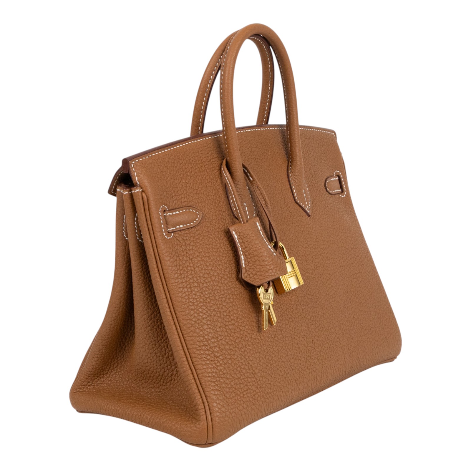 愛馬仕 Hermes Birkin Bag 柏金包 25 BK25 WPY524NF W刻金棕BIRKIN TOGO 防塵袋/鎖組