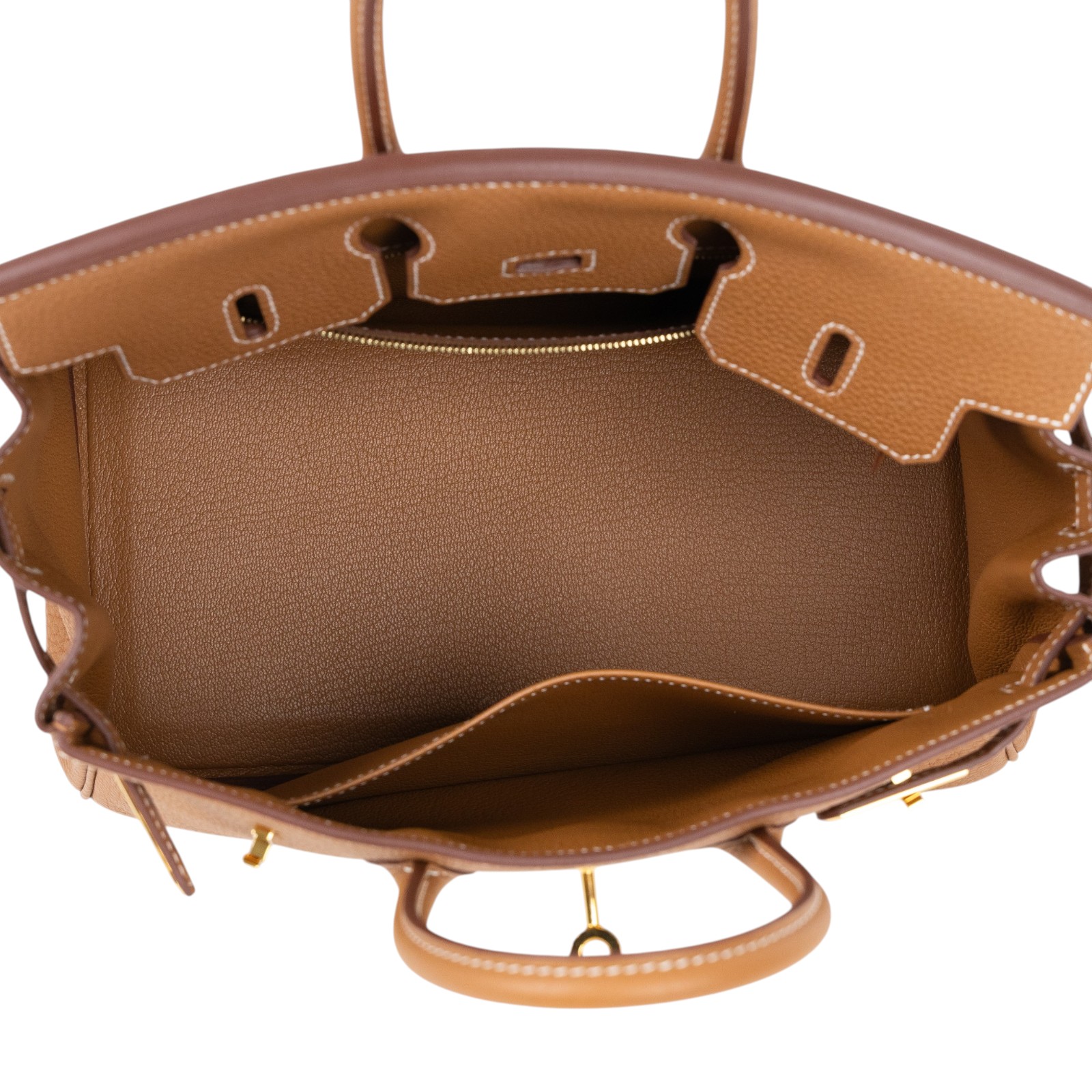 愛馬仕 Hermes Birkin Bag 柏金包 25 BK25 WPY524NF W刻金棕BIRKIN TOGO 防塵袋/鎖組