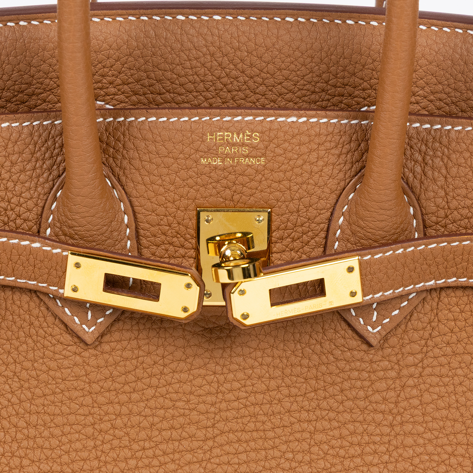 愛馬仕 Hermes Birkin Bag 柏金包 25 BK25 WPY524NF W刻金棕BIRKIN TOGO 防塵袋/鎖組