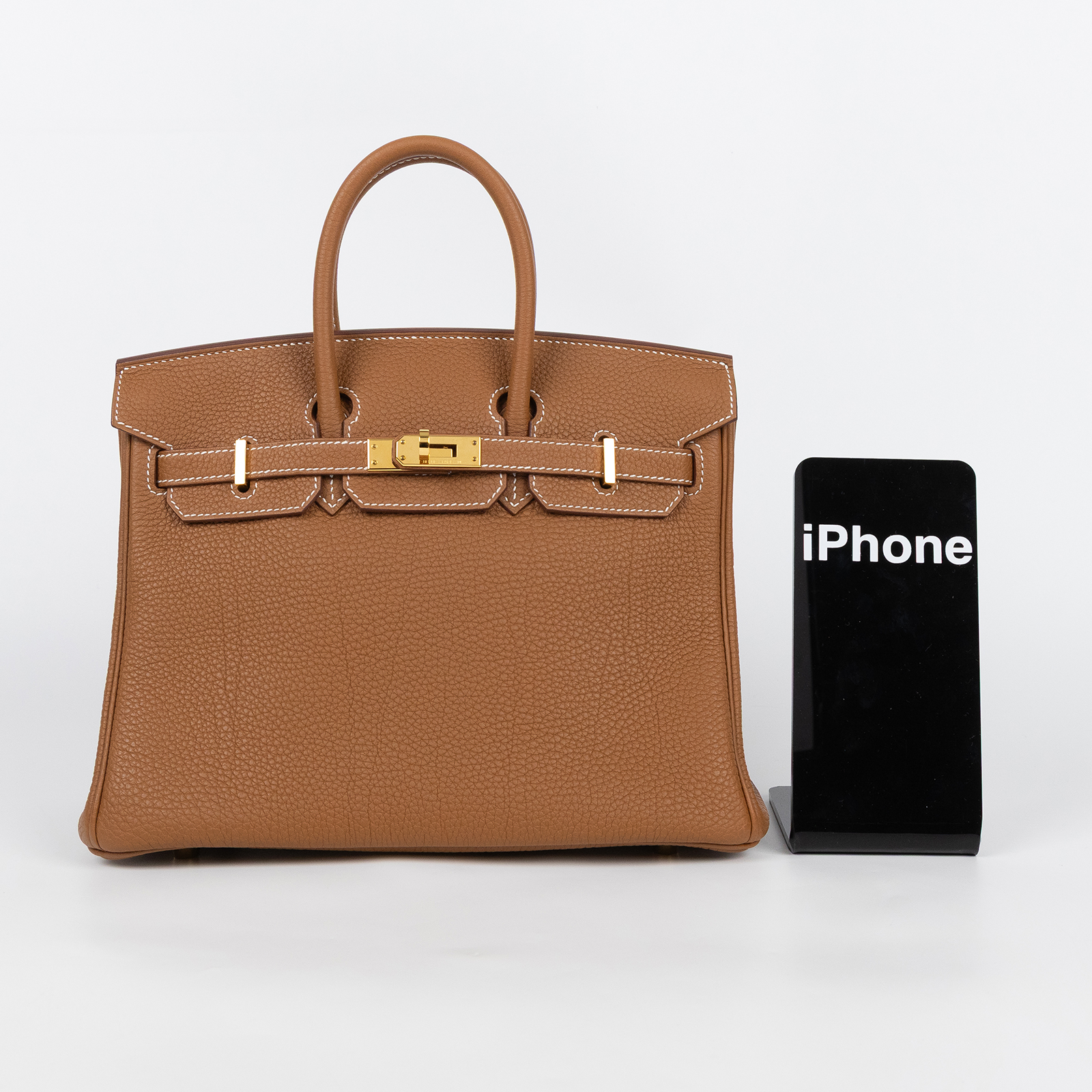 愛馬仕 Hermes Birkin Bag 柏金包 25 BK25 WPY524NF W刻金棕BIRKIN TOGO 防塵袋/鎖組