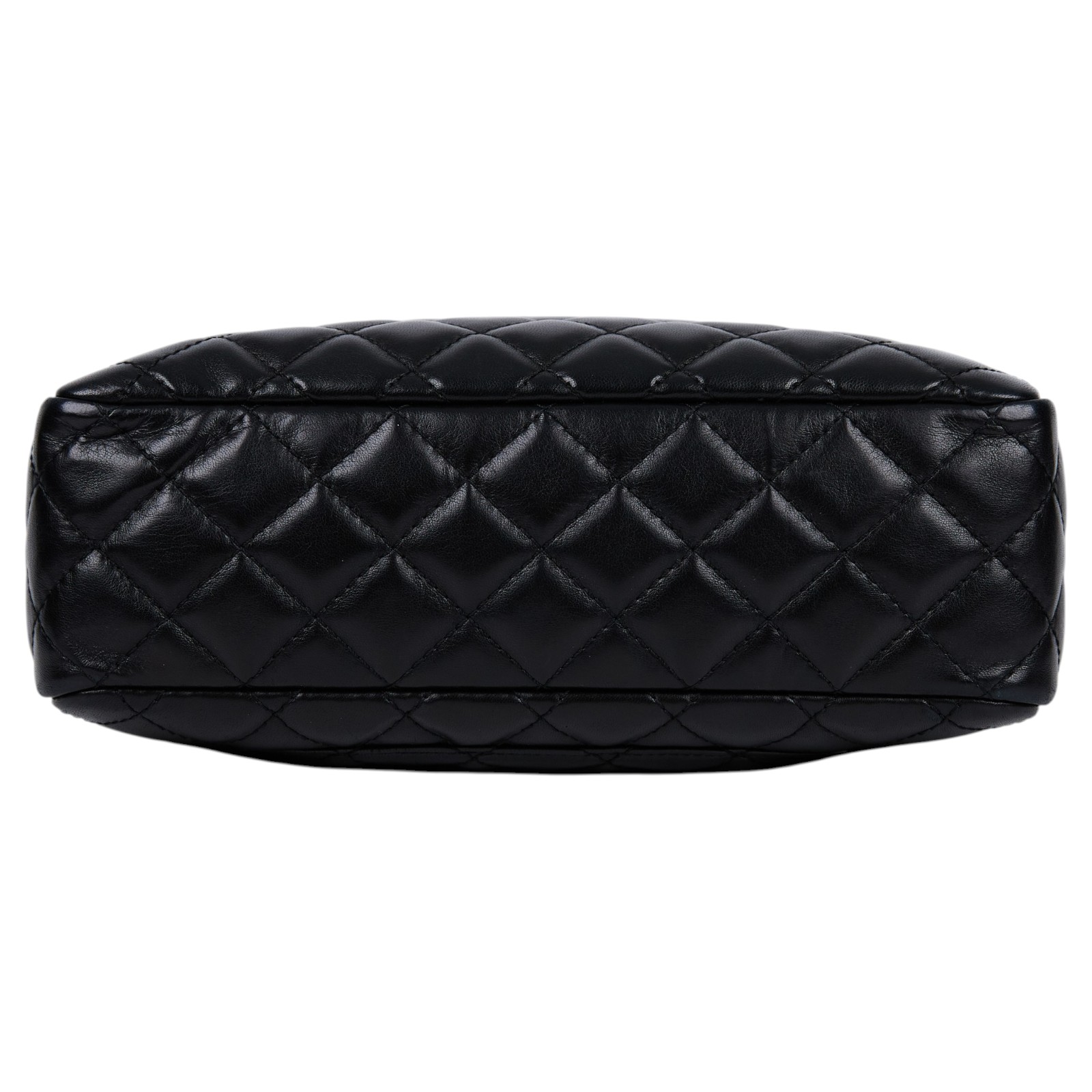 香奈兒 CHANEL Matelasse 肩背包  12開黑銀羊肩背包 防塵袋/保證卡