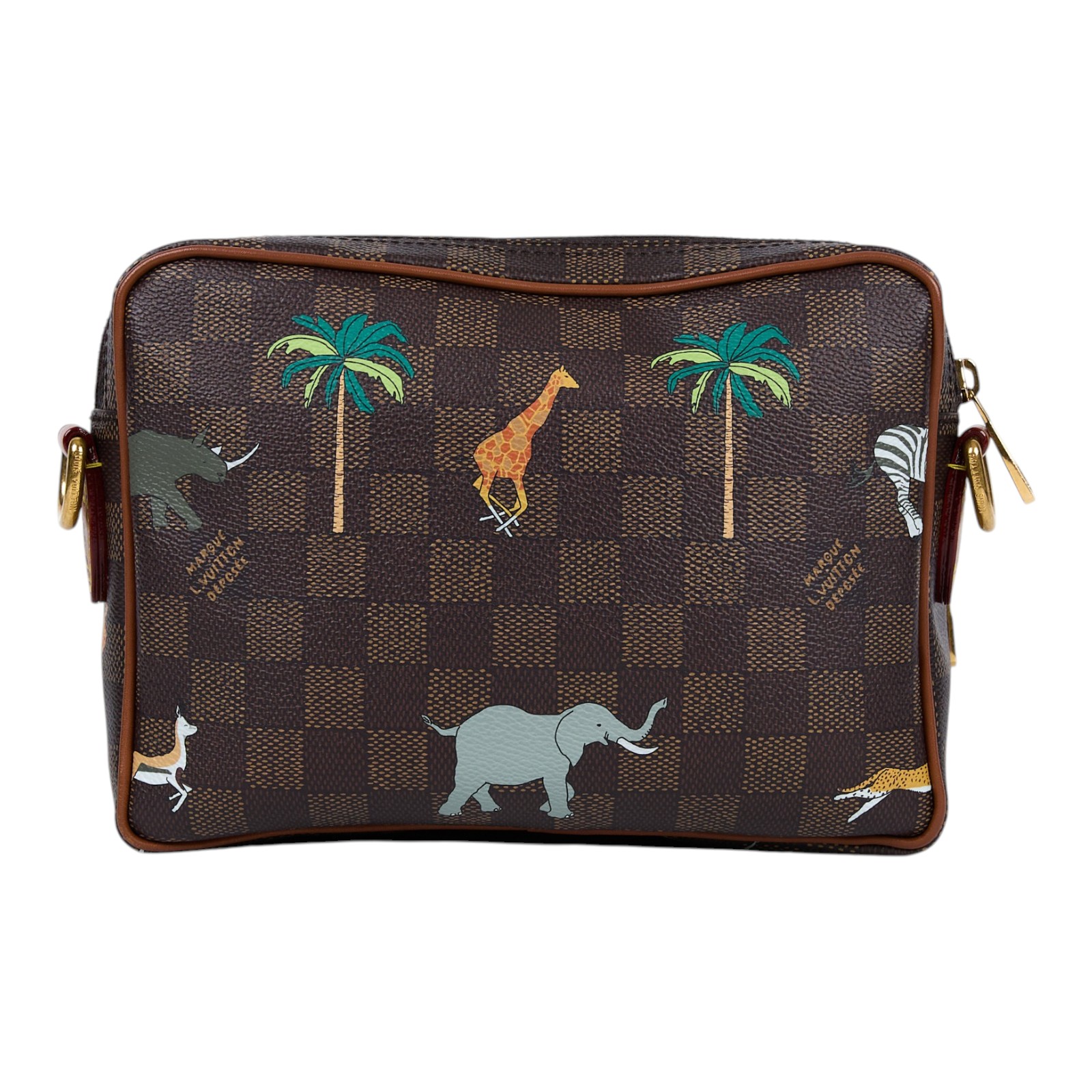 路易威登 LOUIS VUITTON Nil x The Darjeeling Limited 肩背包 斜背包 N40863 晶片款  防塵袋/背帶