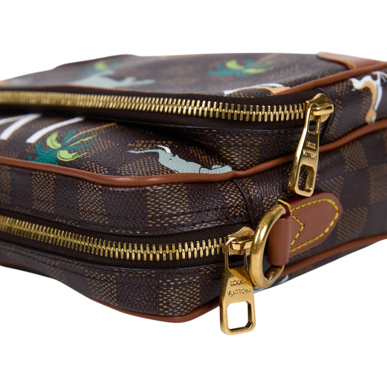 路易威登 LOUIS VUITTON Nil x The Darjeeling Limited 肩背包 斜背包 N40863 晶片款  防塵袋/背帶