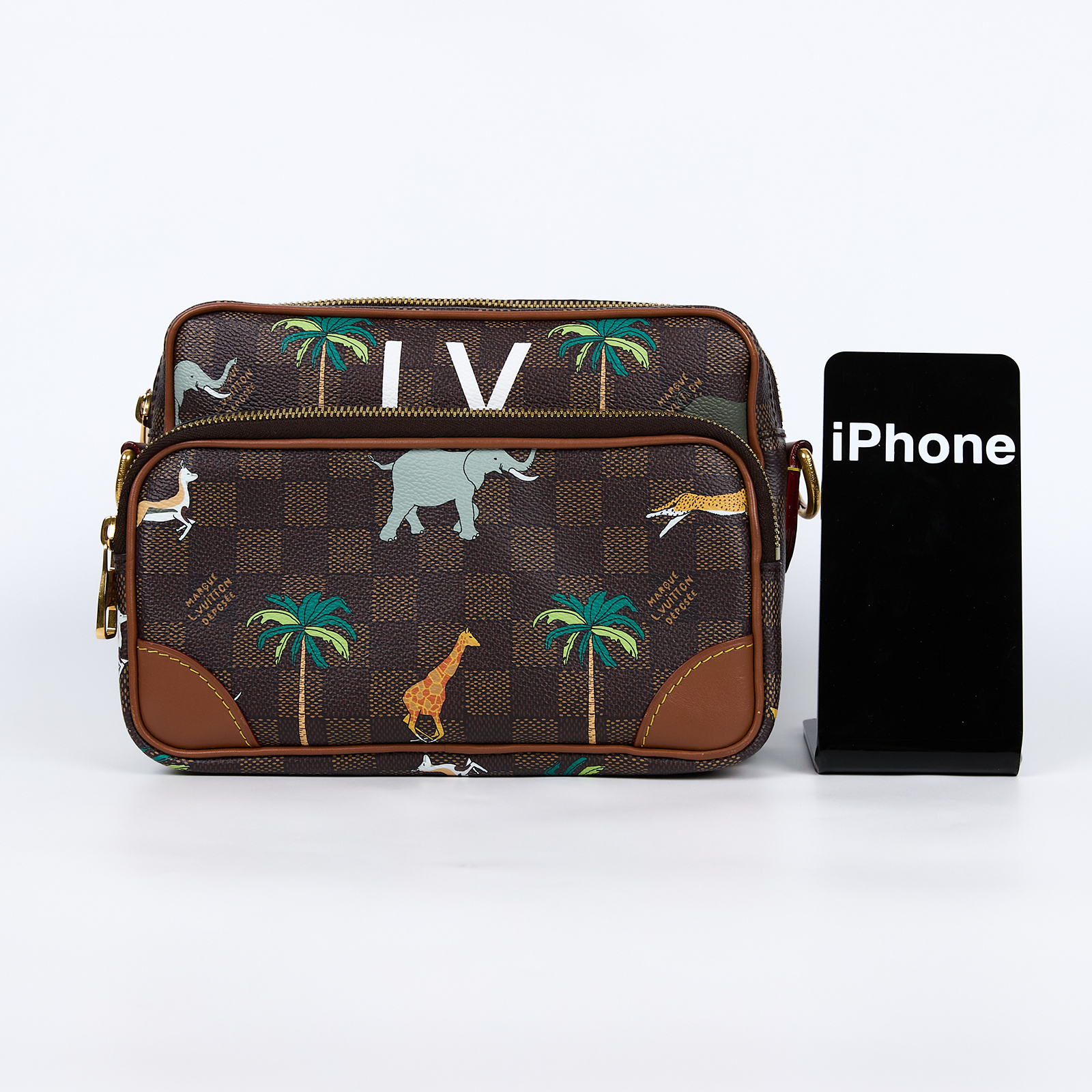 路易威登 LOUIS VUITTON Nil x The Darjeeling Limited 肩背包 斜背包 N40863 晶片款  防塵袋/背帶