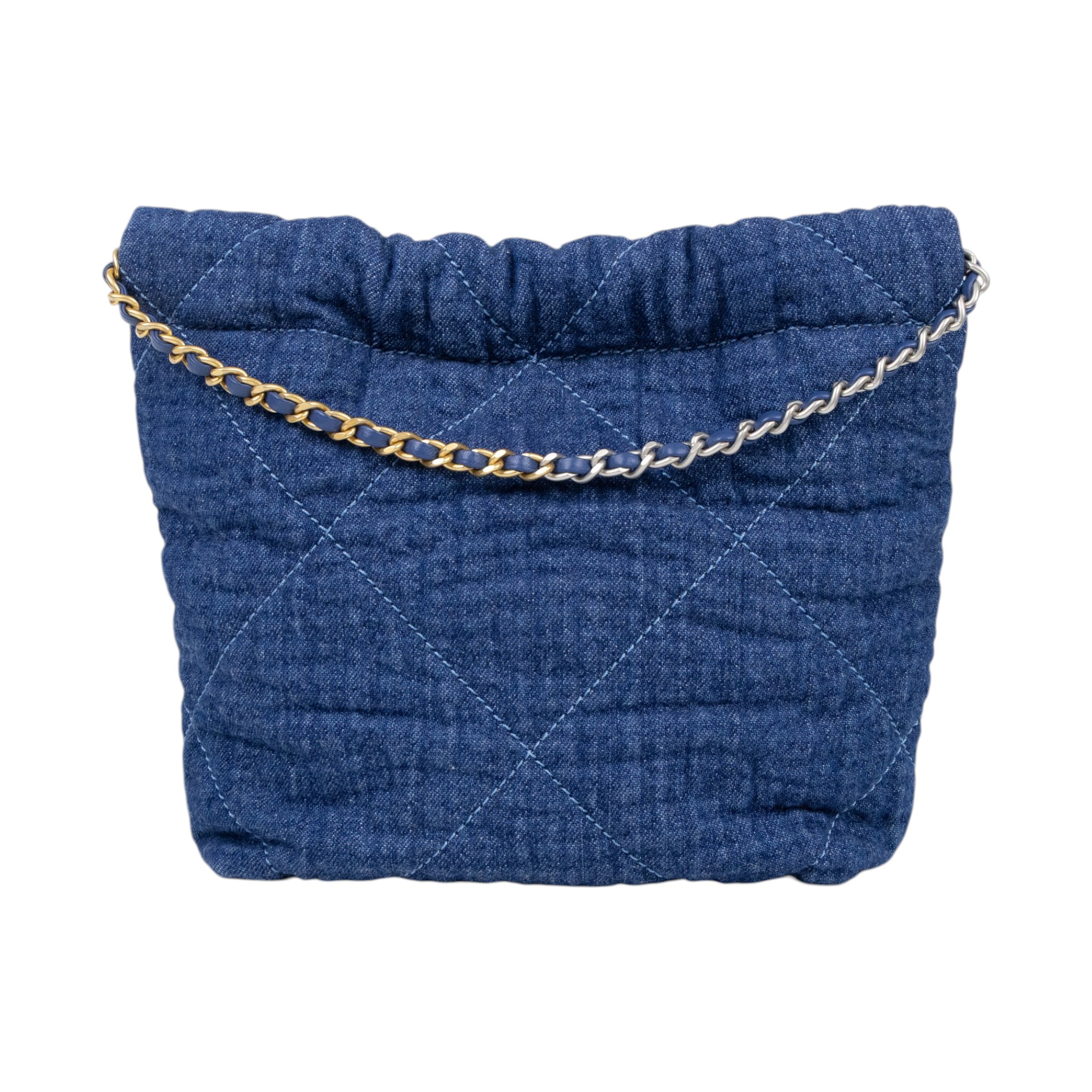 香奈兒 CHANEL 22 迷你 束口包 AS3980 B20818 晶片款 丹寧22包 MINI 新版 原廠盒子/防塵袋/背帶/購買證明影本