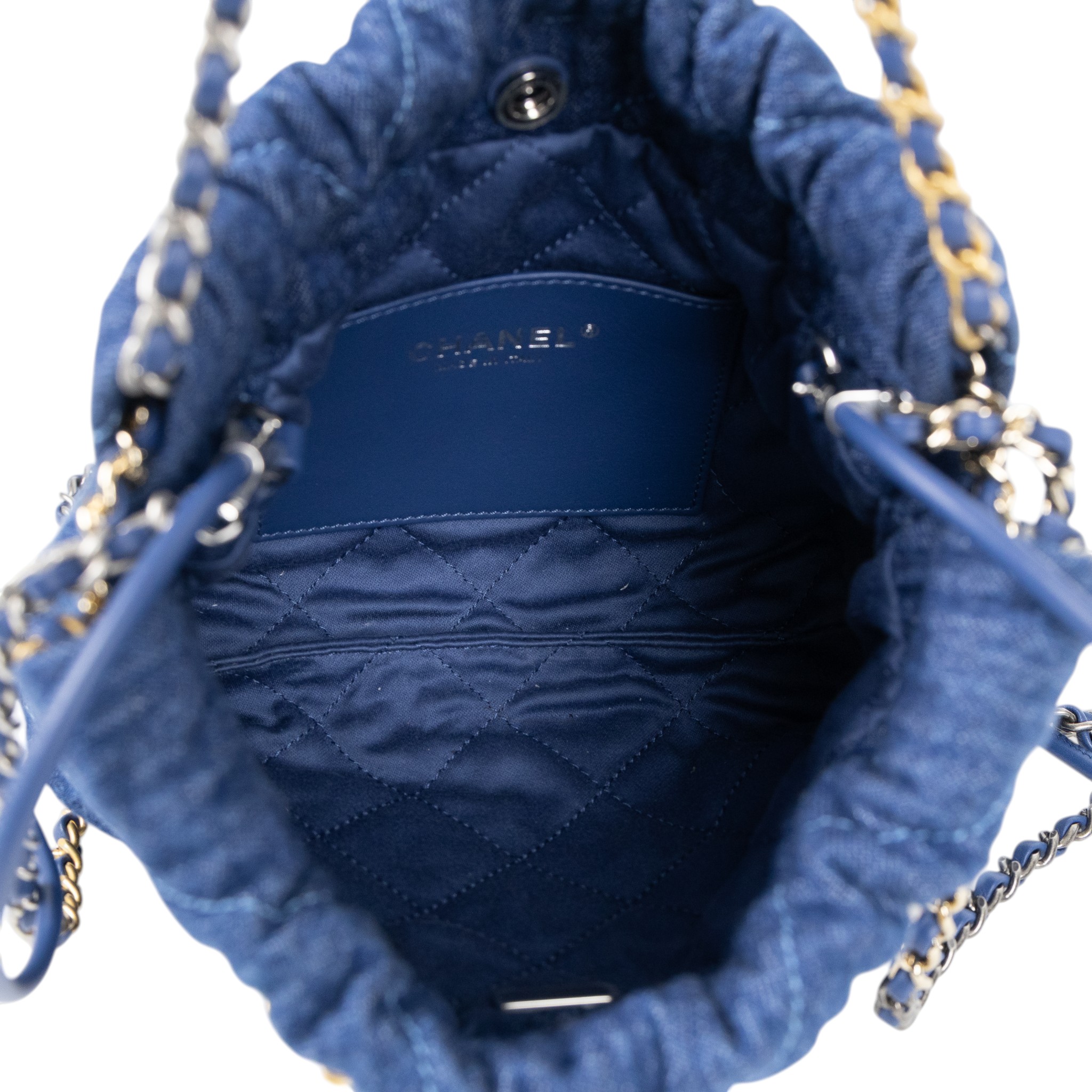 香奈兒 CHANEL 22 迷你 束口包 AS3980 B20818 晶片款 丹寧22包 MINI 新版 原廠盒子/防塵袋/背帶/購買證明影本