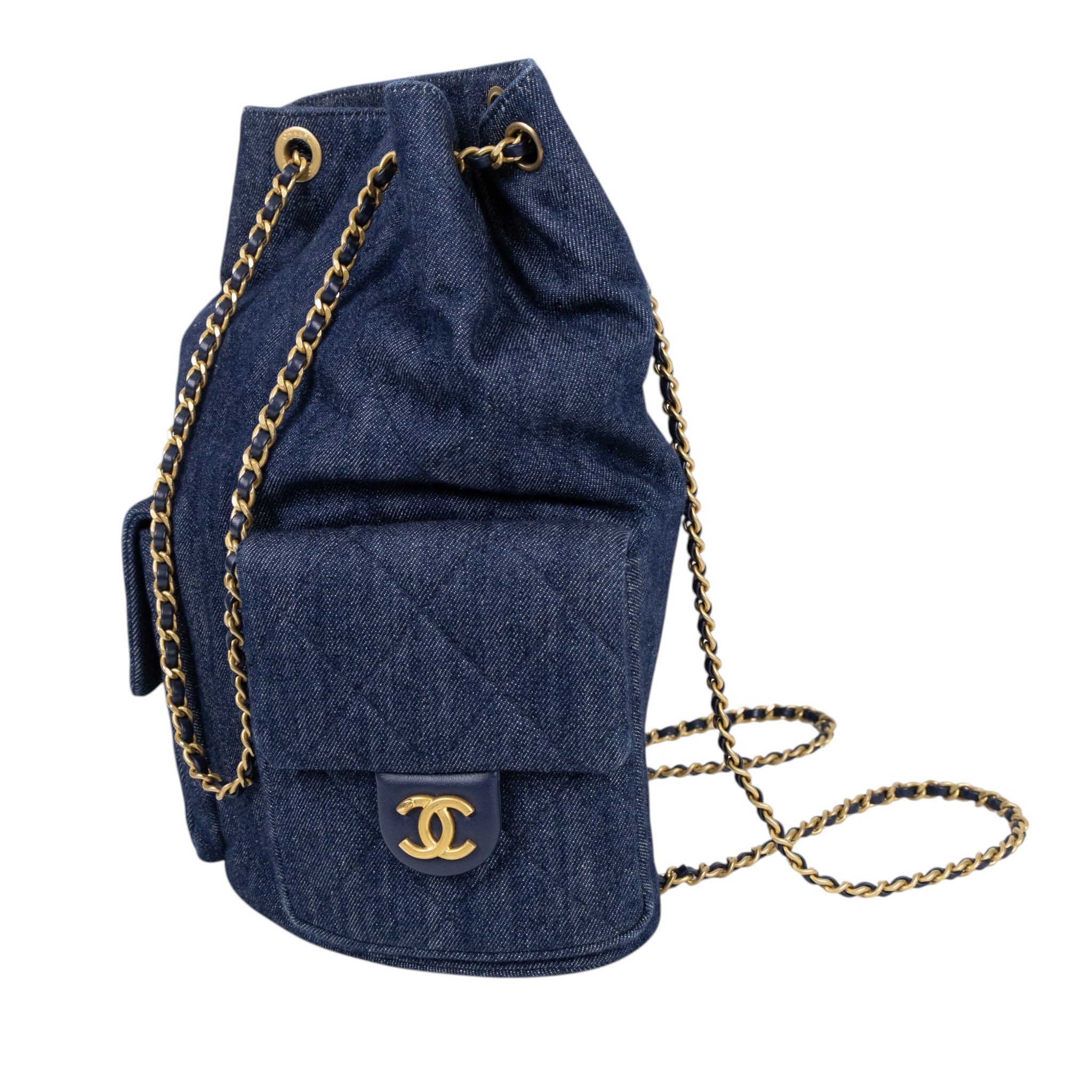 香奈兒 CHANEL 25C 雙肩 後背包 AS5305 B19251 丹寧後背 原廠盒子/防塵袋/購買證明影本