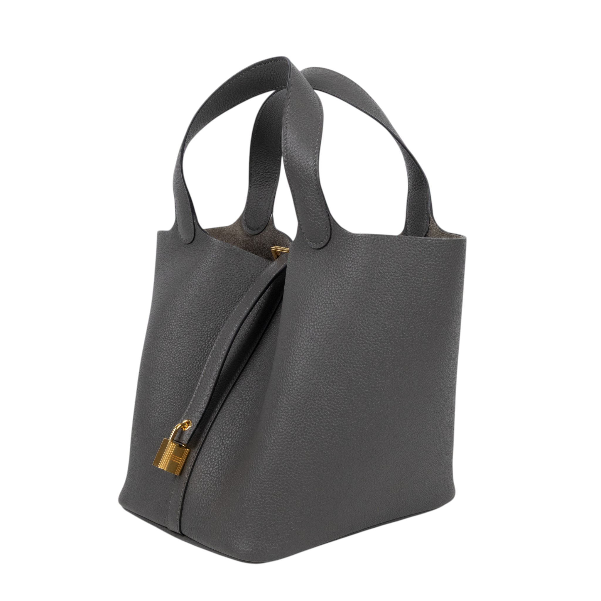 愛馬仕 Hermes Picotin Lock 22 菜籃子包 PT22 U刻 灰PICOTIN22 防塵袋/鎖組