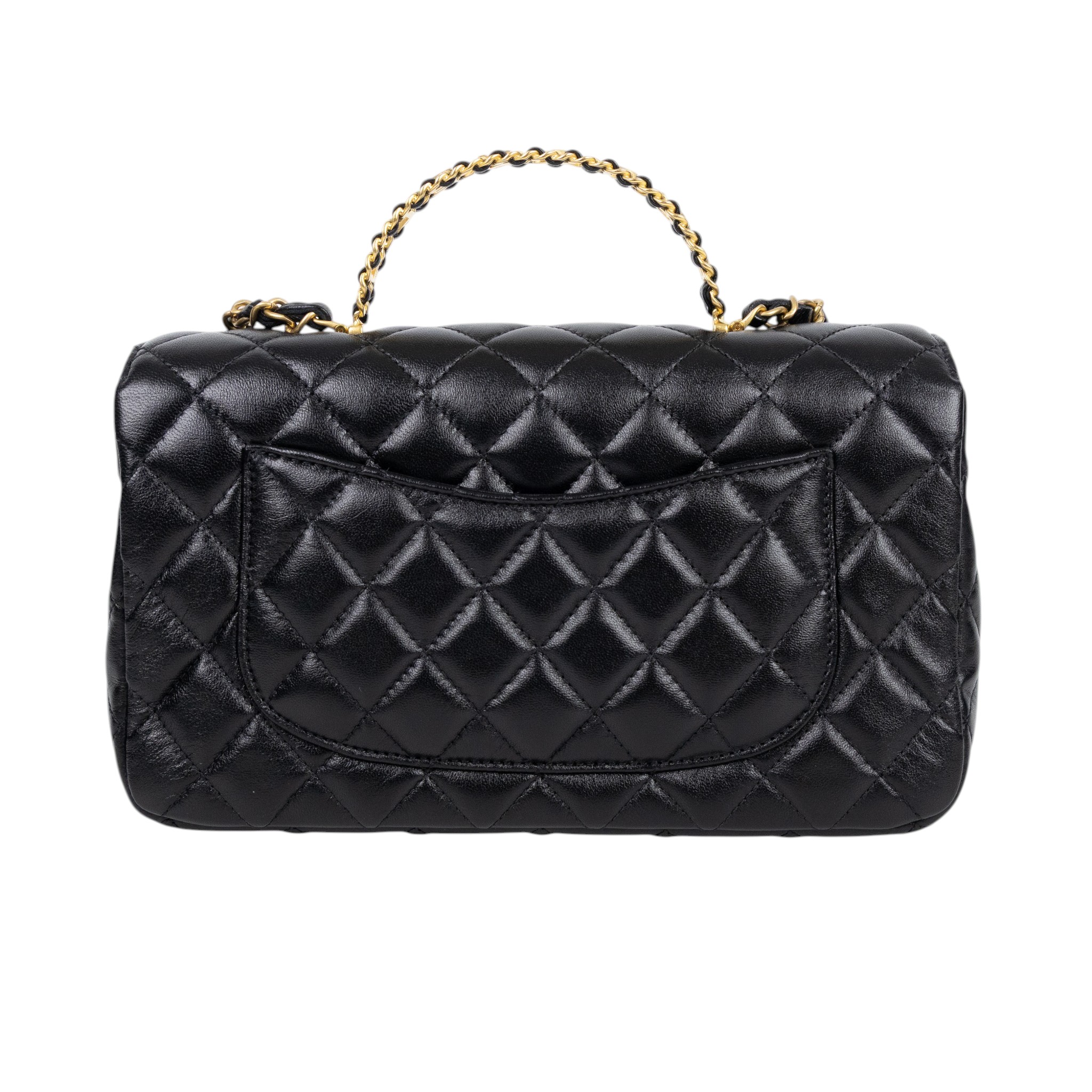 香奈兒 CHANEL COCO Handle 手提包 口蓋包 肩背包 斜背包 AS4530 晶片款 黑羊手提包 原廠盒子/防塵袋