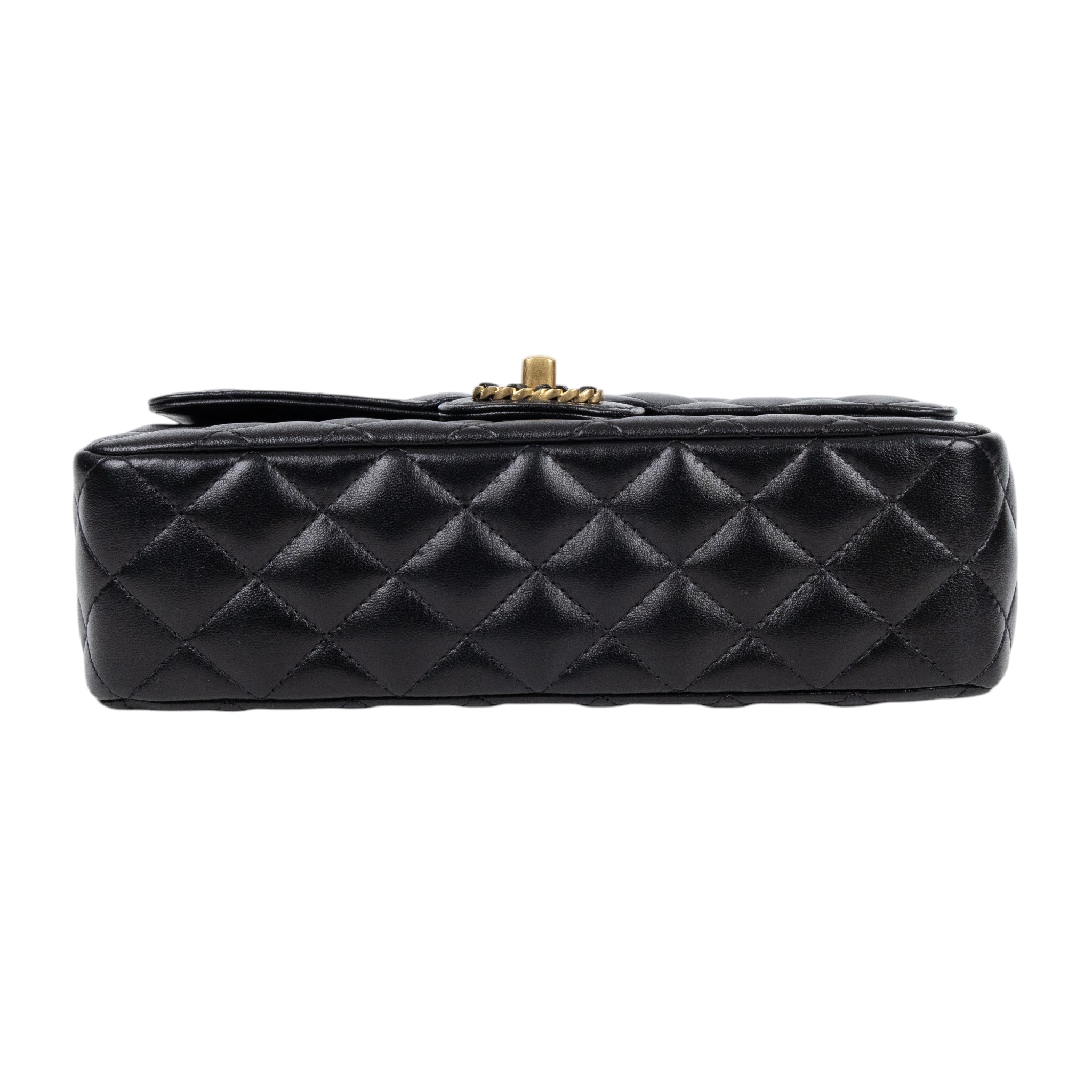 香奈兒 CHANEL COCO Handle 手提包 口蓋包 肩背包 斜背包 AS4530 晶片款 黑羊手提包 原廠盒子/防塵袋