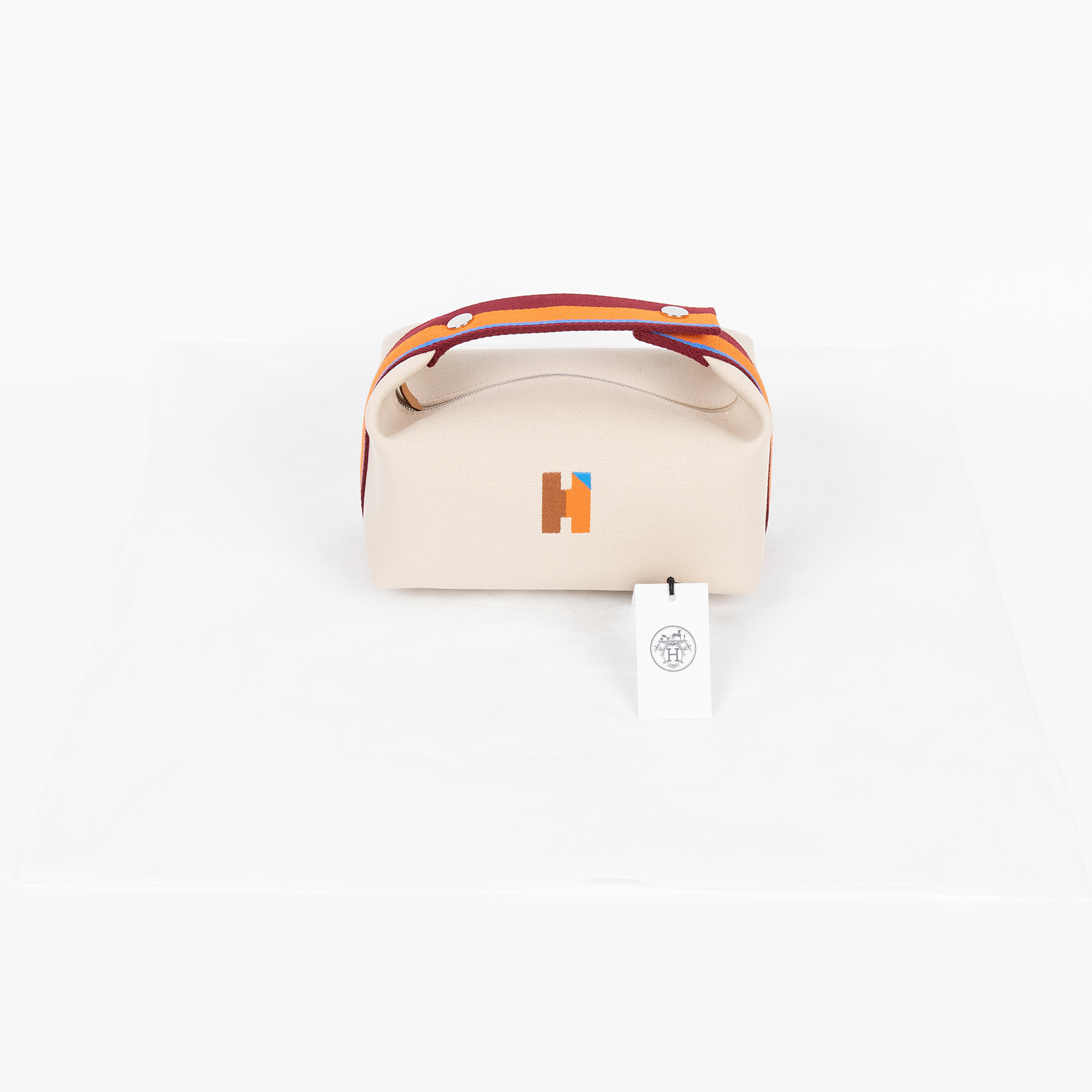 愛馬仕 Hermes Bride a Brac H Pavillon 收納包 小型 火橘色 H104346Mv02 H104346M  無附屬品