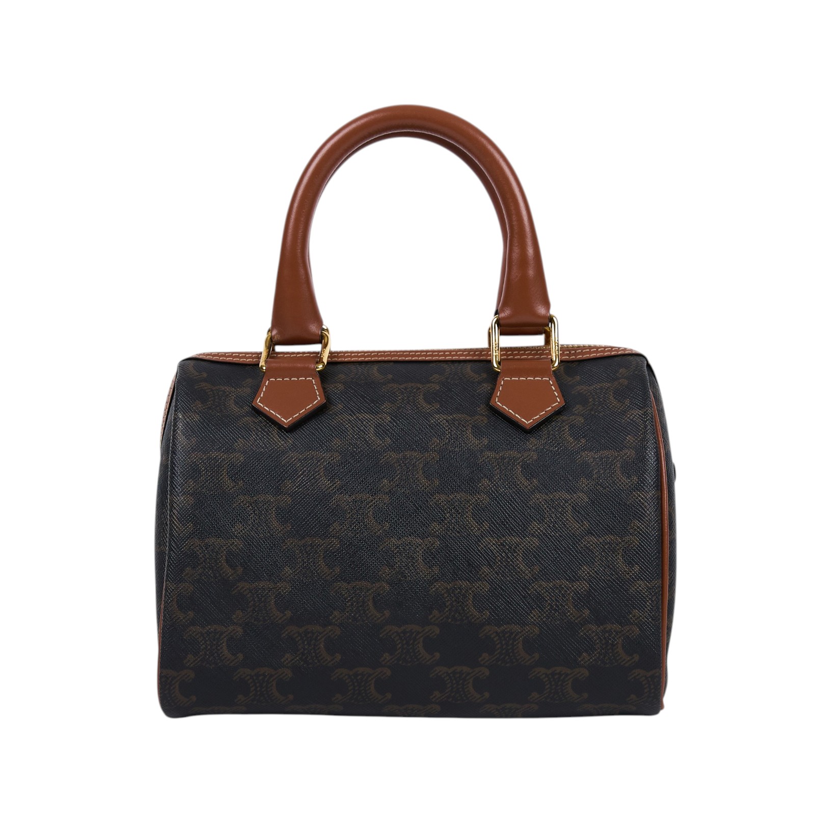 思琳 CELINE 標誌印花 波士頓包 小型 113772CAS 棕凱旋波士頓包 小號 背帶