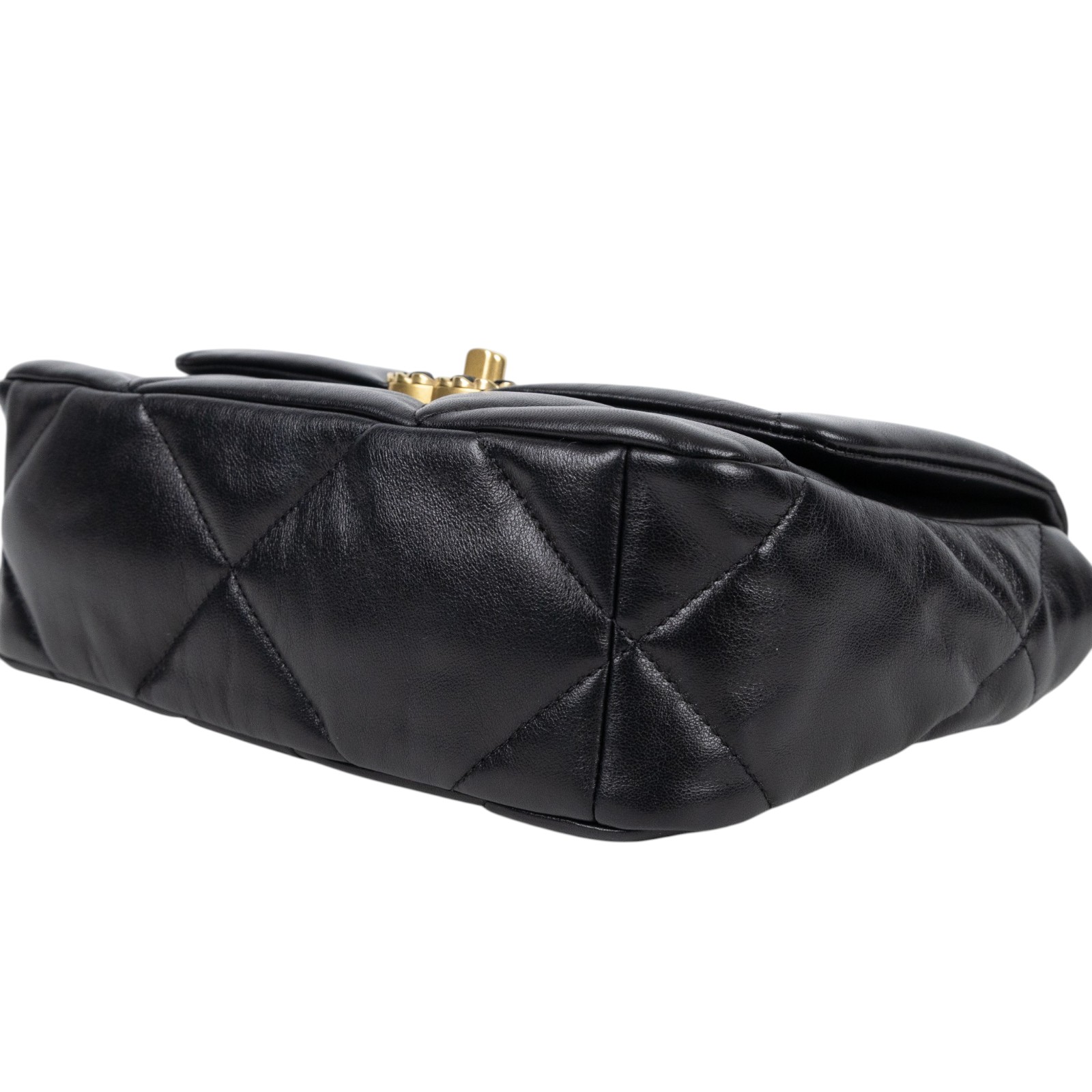 香奈兒 CHANEL 19 口蓋包 菱格紋 金銀鍊帶 手提 肩背包 AS1160 晶片款 黑金19包 26CM 原廠盒子/防塵袋