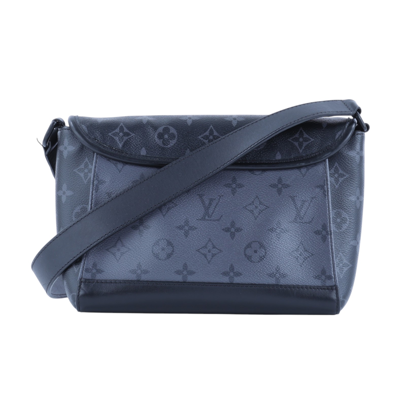 路易威登 LOUIS VUITTON Pulse Messenger 郵差包 斜背包 M12681 晶片款 黑原花PLUSE郵差包 原廠盒子/防塵袋
