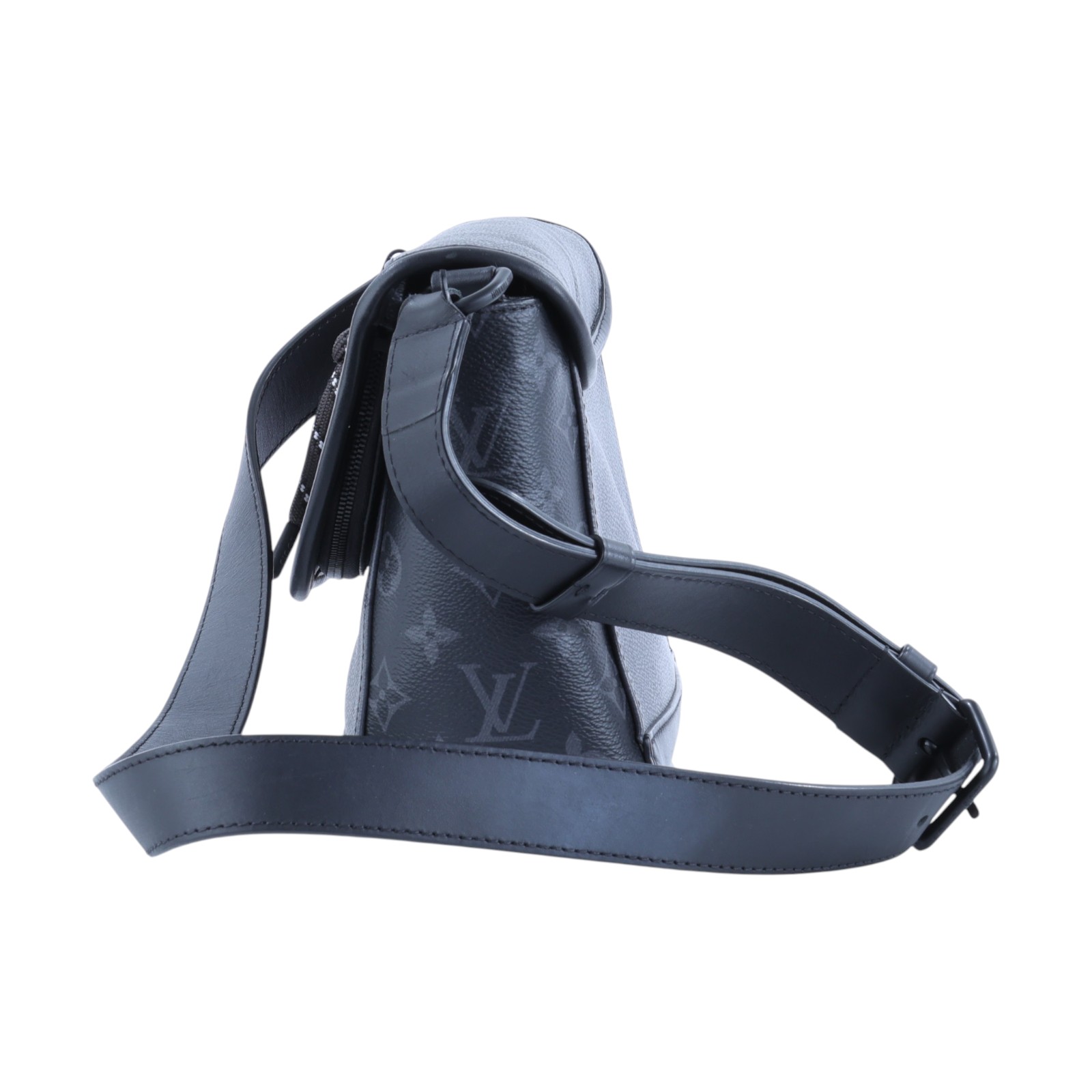 路易威登 LOUIS VUITTON Pulse Messenger 郵差包 斜背包 M12681 晶片款 黑原花PLUSE郵差包 原廠盒子/防塵袋