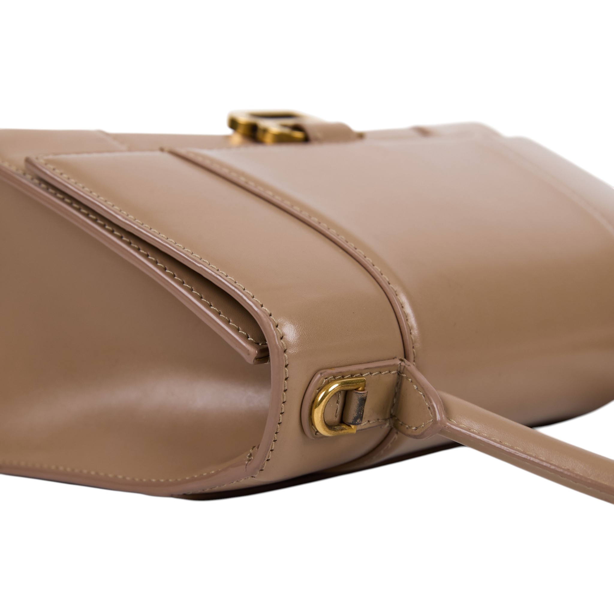 巴黎世家 BALENCIAGA Hourglass 手提包 小型 5935461QJ4M 奶茶沙漏包 背帶
