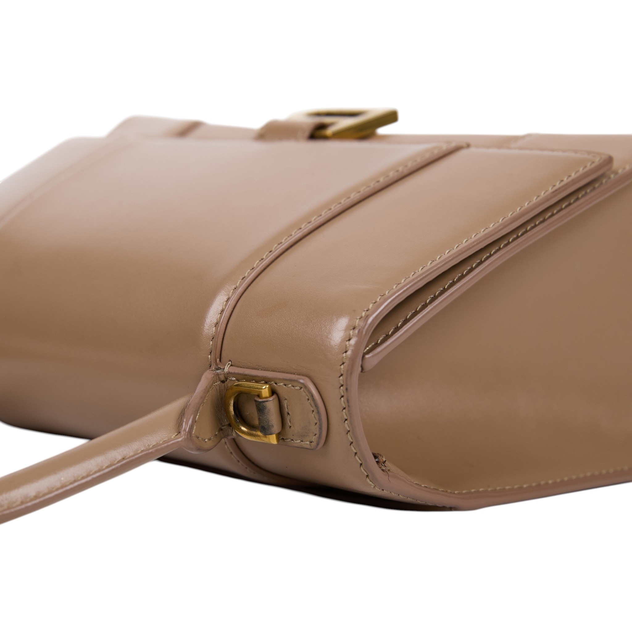巴黎世家 BALENCIAGA Hourglass 手提包 小型 5935461QJ4M 奶茶沙漏包 背帶