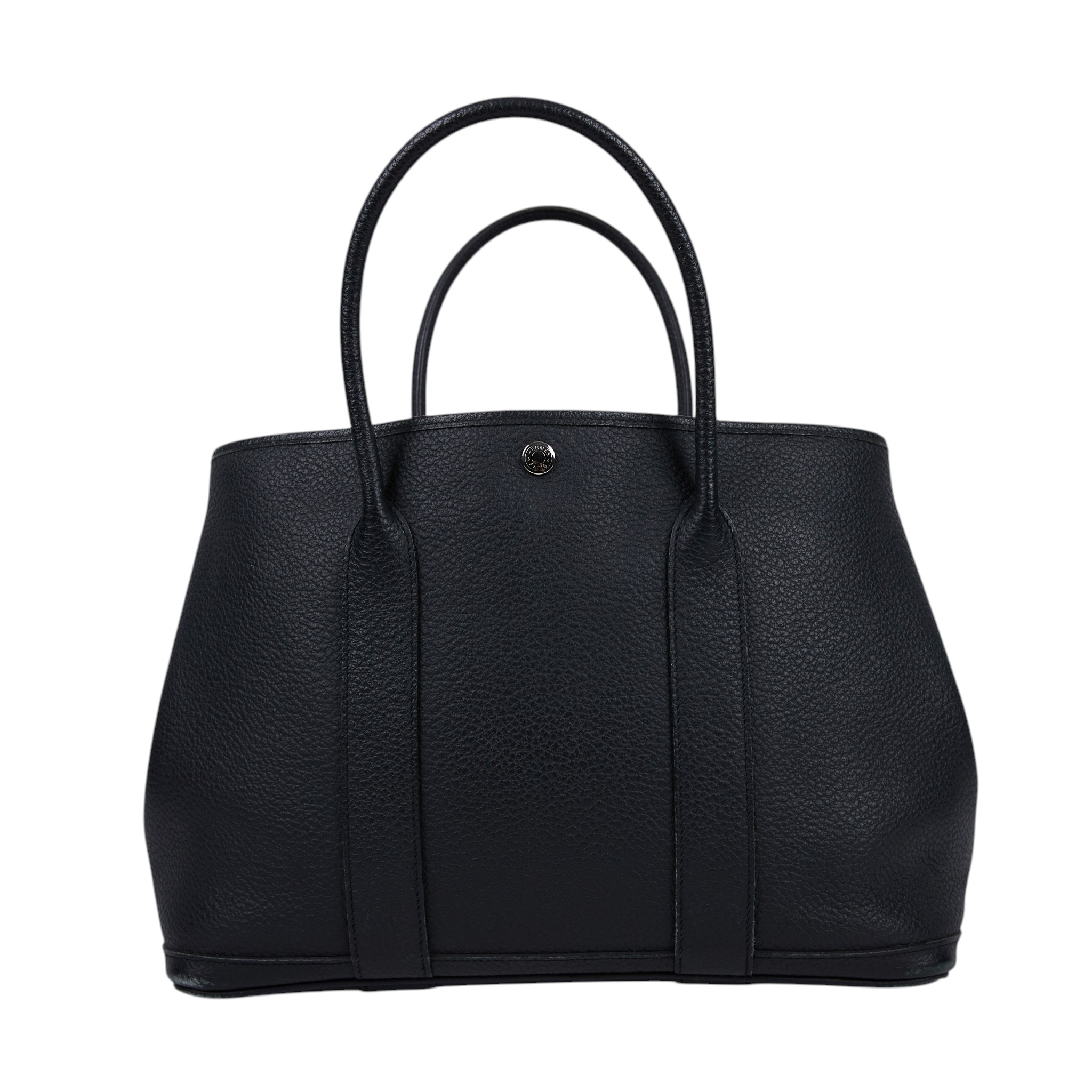 愛馬仕 Hermes Garden Party 花園派對包 36 銀色五金 黑色 H064423CK89 A刻 黑GP36 原廠盒子/防塵袋/購買證明