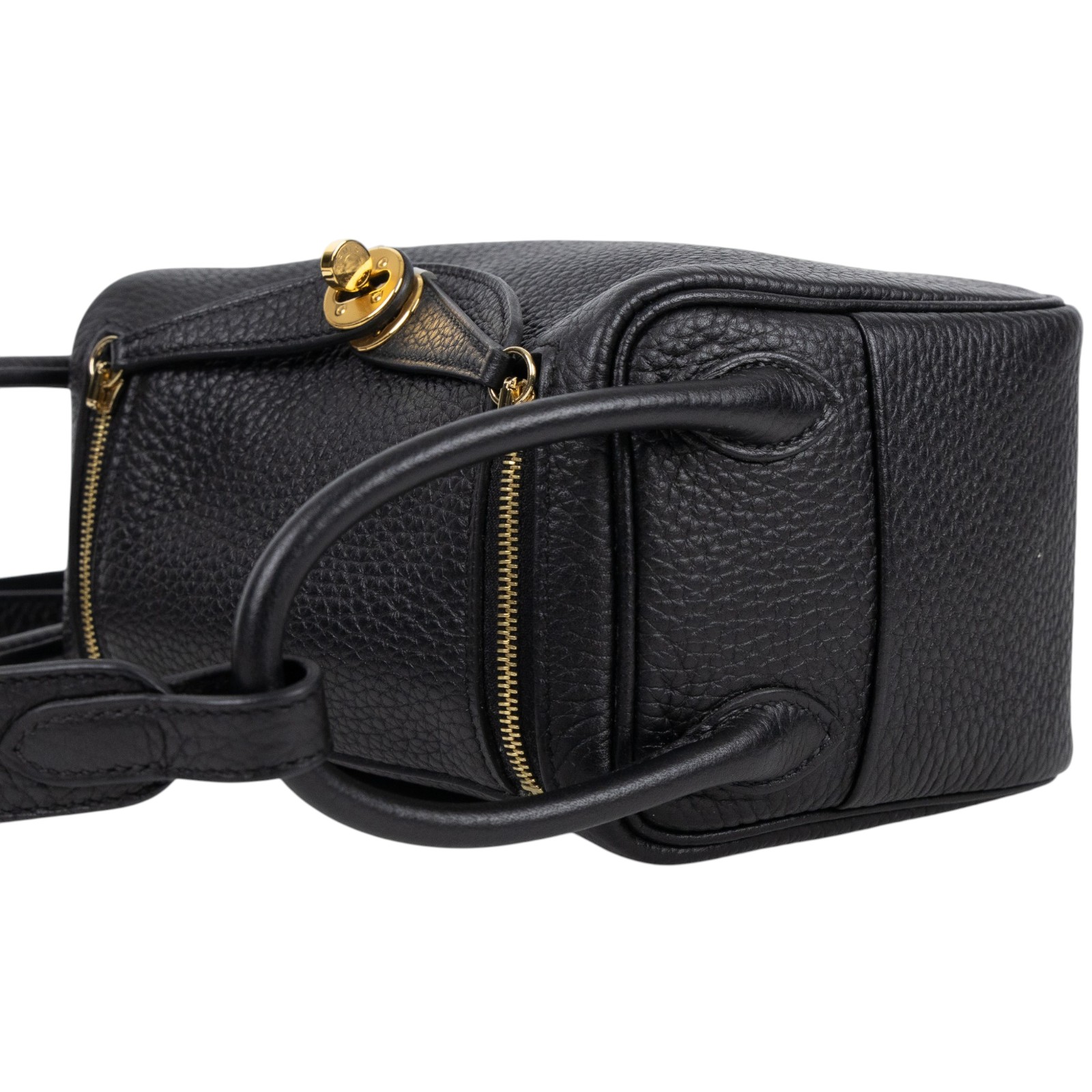愛馬仕 Hermes Lindy 琳迪包 迷你 黑色 金色五金 H079086CC89 B H079086cc89 黑金LINDY MINI 防塵袋/購買證明