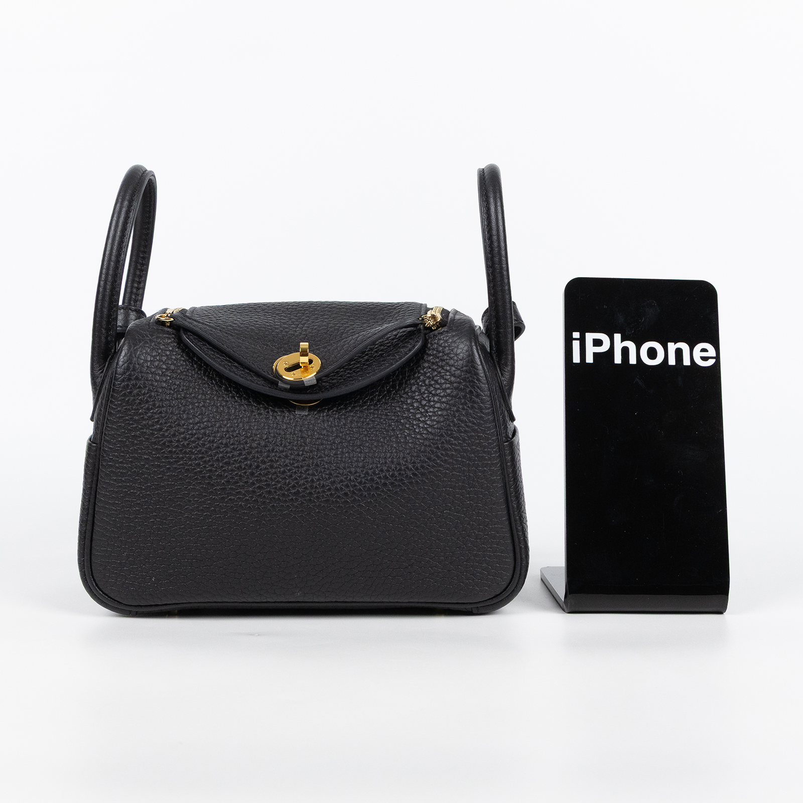 愛馬仕 Hermes Lindy 琳迪包 迷你 黑色 金色五金 H079086CC89 B H079086cc89 黑金LINDY MINI 防塵袋/購買證明