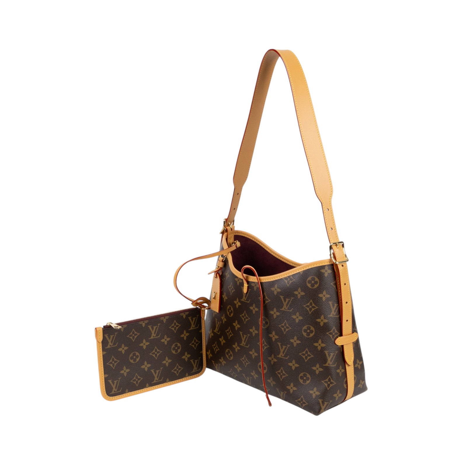 路易威登 LOUIS VUITTON CarryAll PM 原花 肩背包 M46203 晶片款 原花CARRYALL PM 原廠盒子/防塵袋/背帶/內袋
