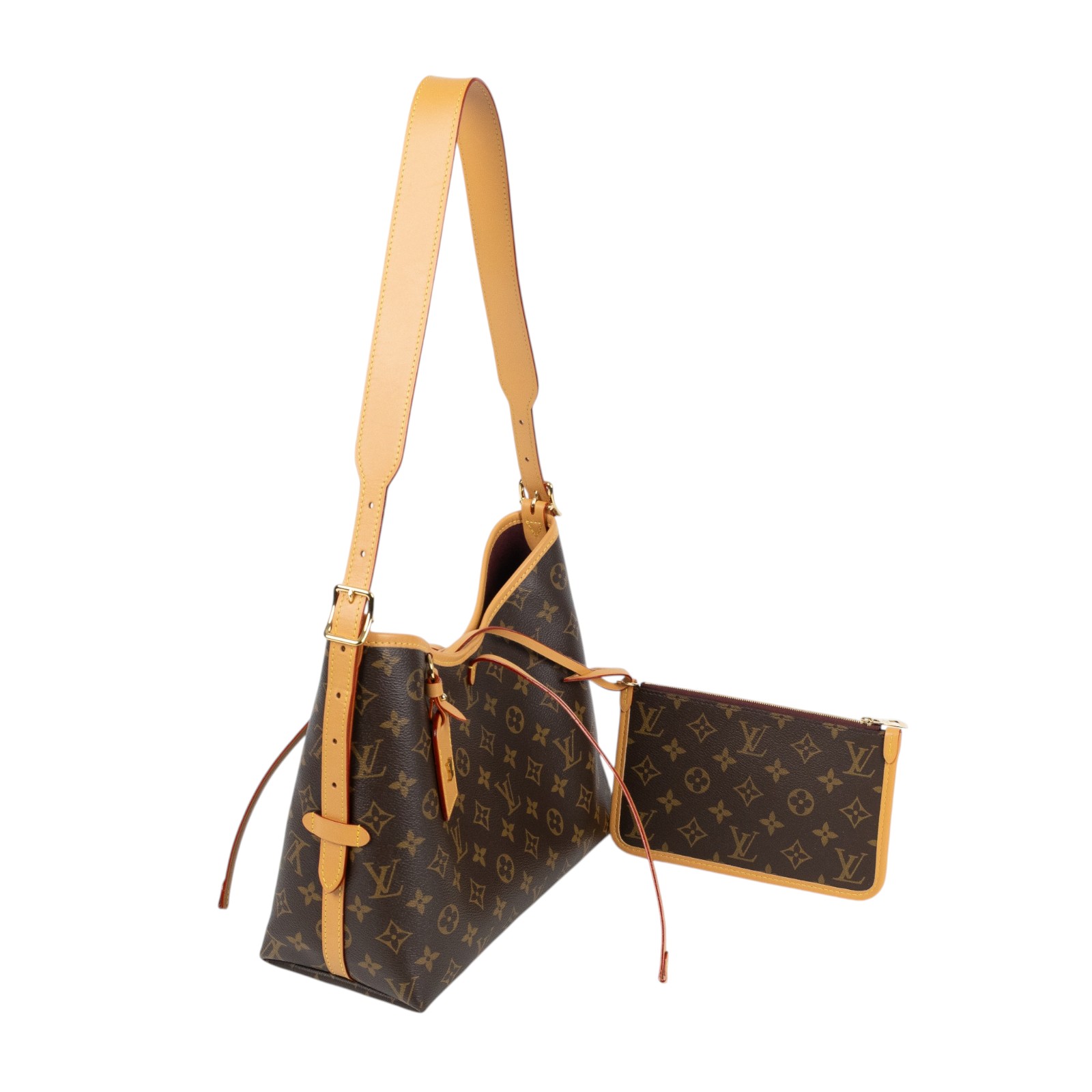 路易威登 LOUIS VUITTON CarryAll PM 原花 肩背包 M46203 晶片款 原花CARRYALL PM 原廠盒子/防塵袋/背帶/內袋
