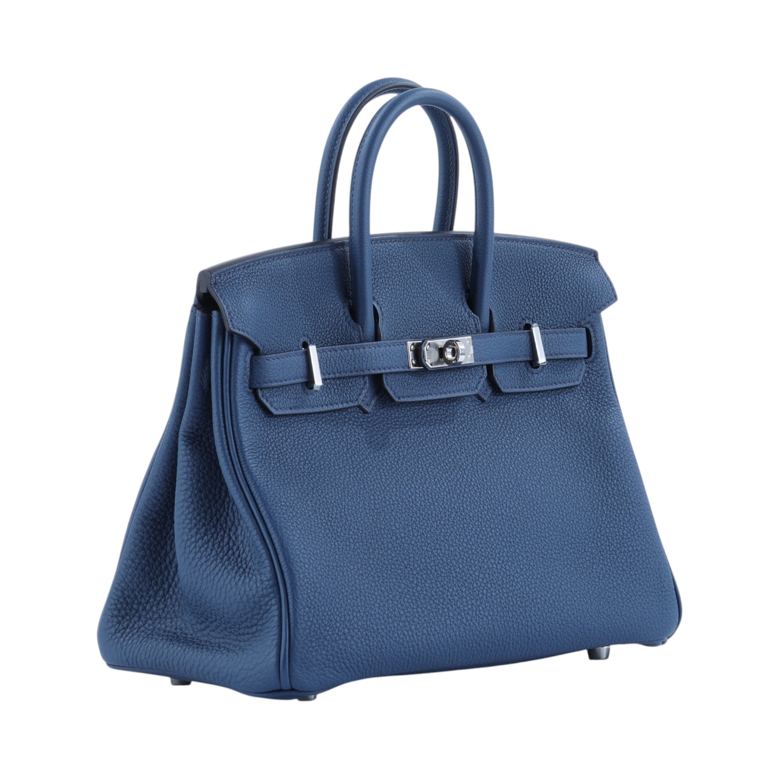 愛馬仕 Hermes Birkin Bag 柏金包 25 BK25 B 普魯士藍銀扣BIRKIN25 防塵袋/鎖組