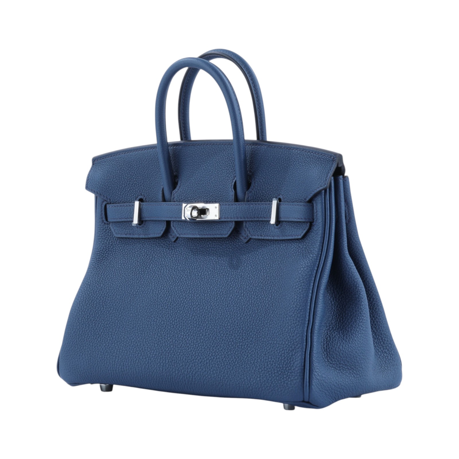 愛馬仕 Hermes Birkin Bag 柏金包 25 BK25 B 普魯士藍銀扣BIRKIN25 防塵袋/鎖組