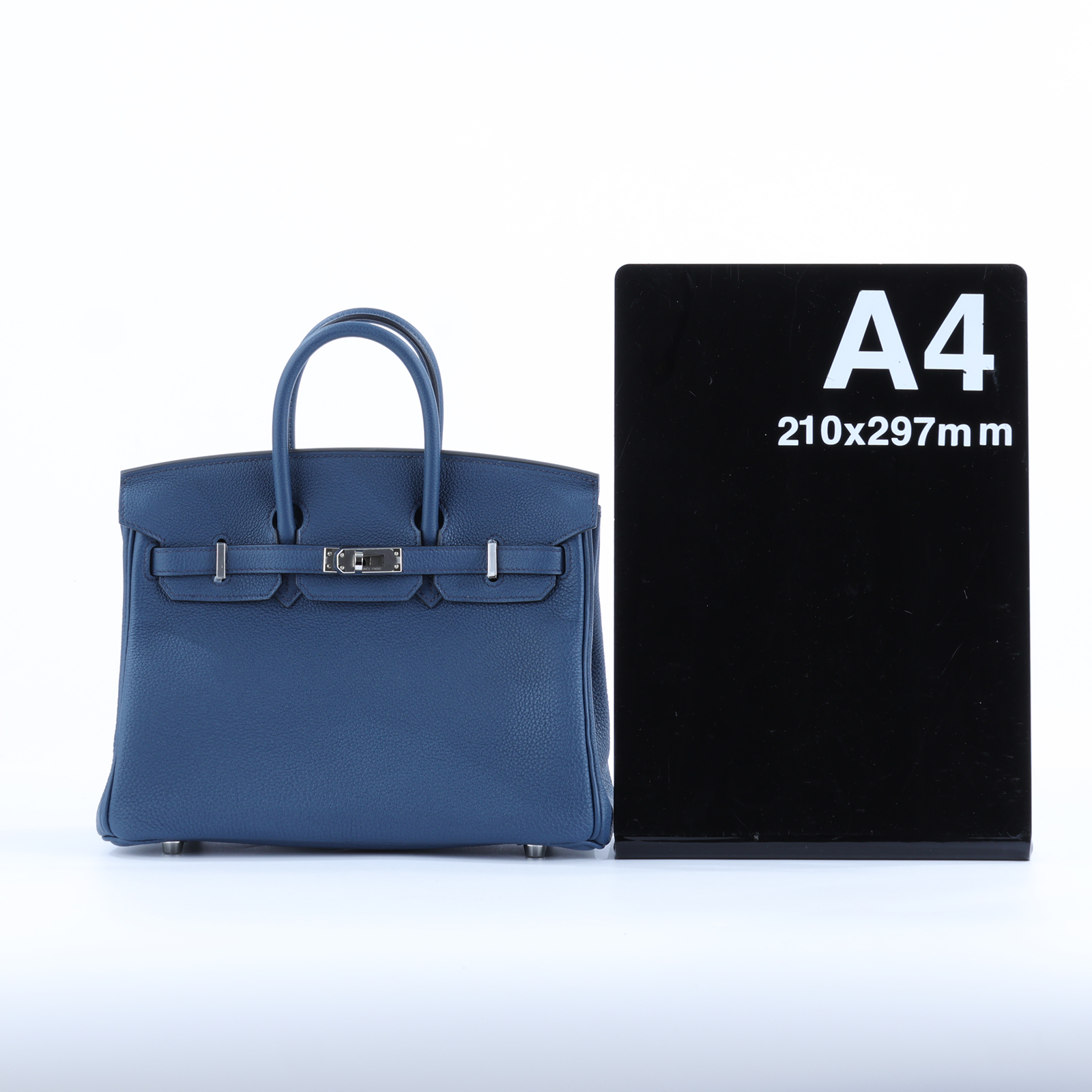 愛馬仕 Hermes Birkin Bag 柏金包 25 BK25 B 普魯士藍銀扣BIRKIN25 防塵袋/鎖組