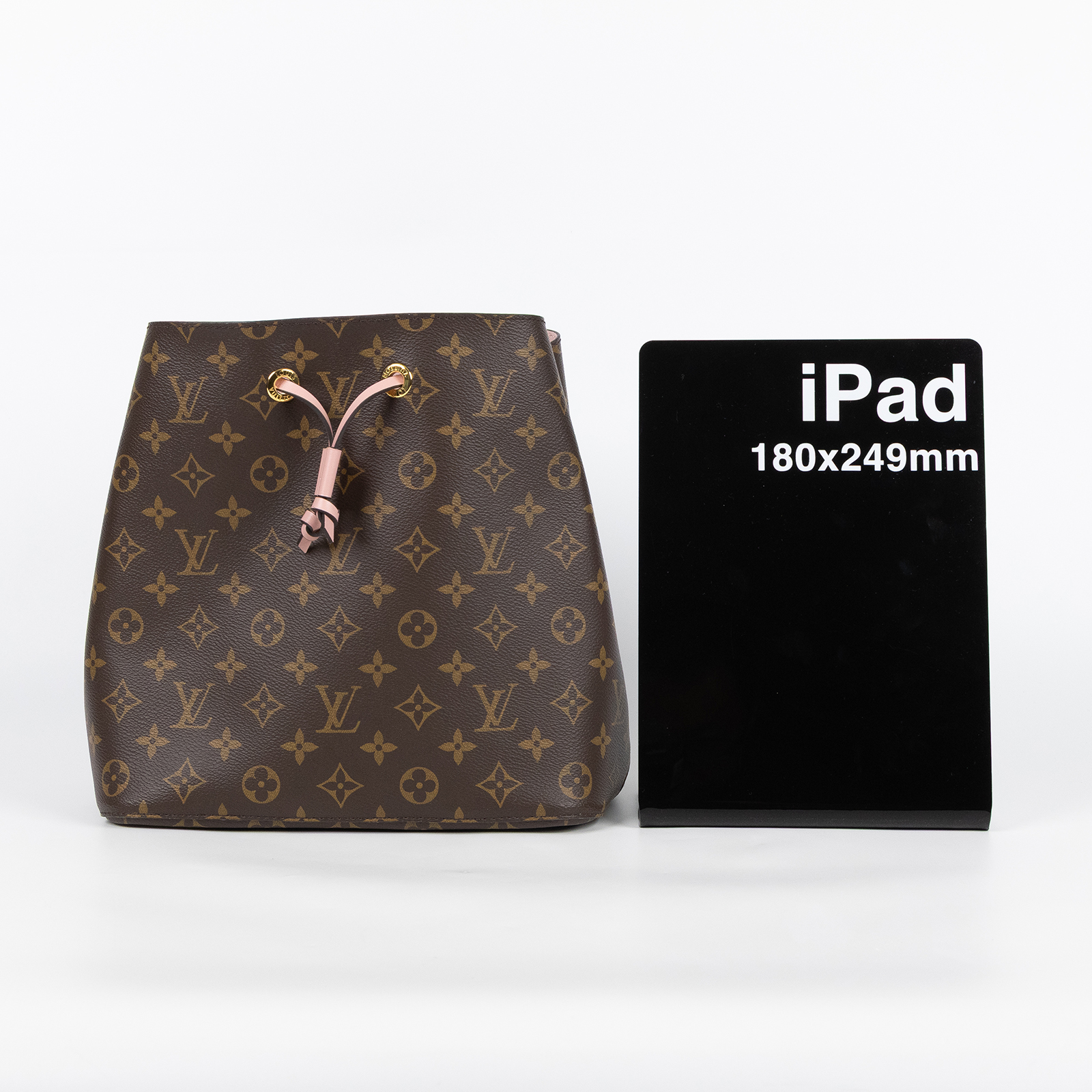 路易威登 LOUIS VUITTON NéoNoé MM 經典帆布 肩背 水桶包 粉紅色 M44022 原花拼粉NEONOE 背帶