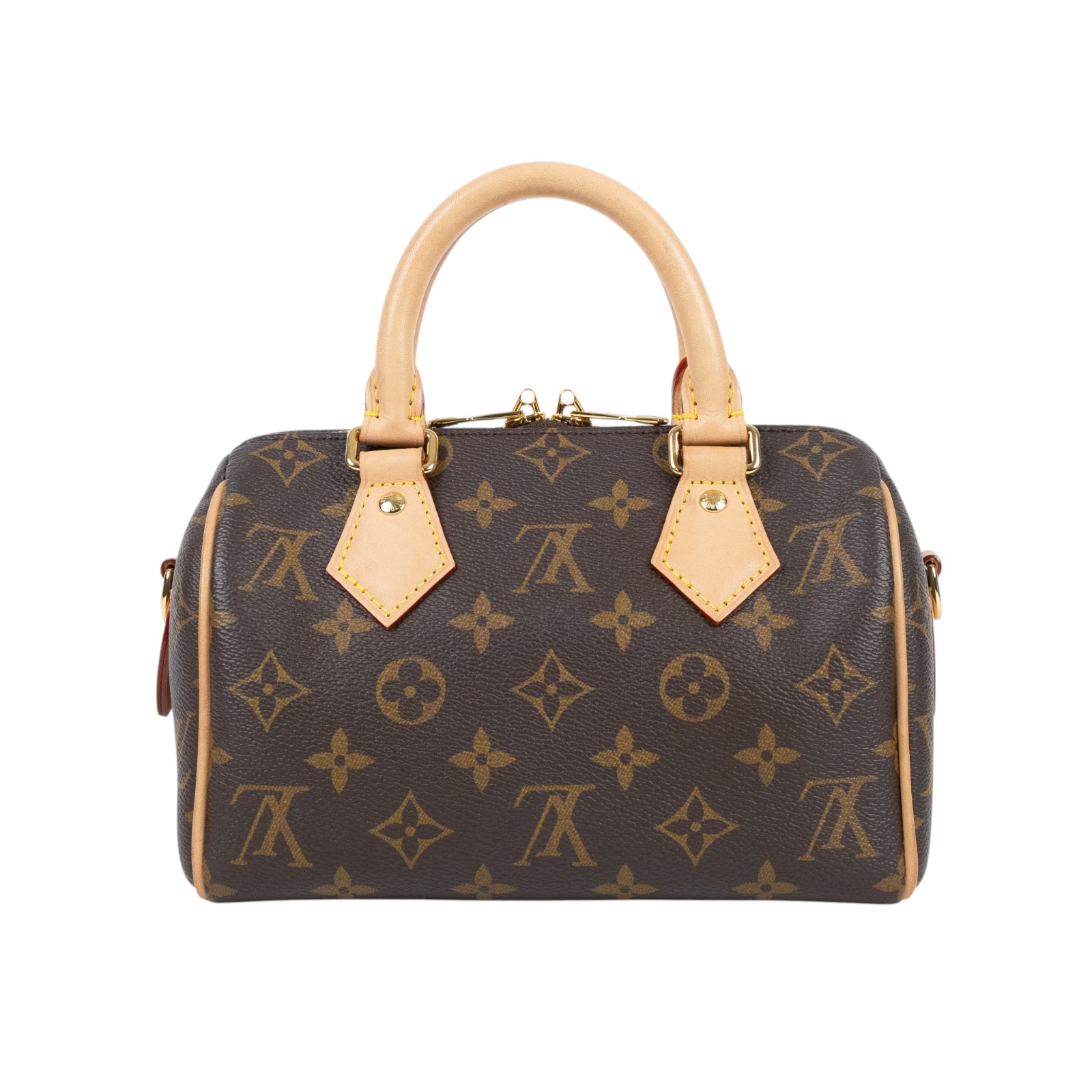 路易威登 LOUIS VUITTON Speedy Bandoulière 20 米色 帆布 手提 斜背 波士頓包 M46222 晶片款  防塵袋/背帶/鎖組