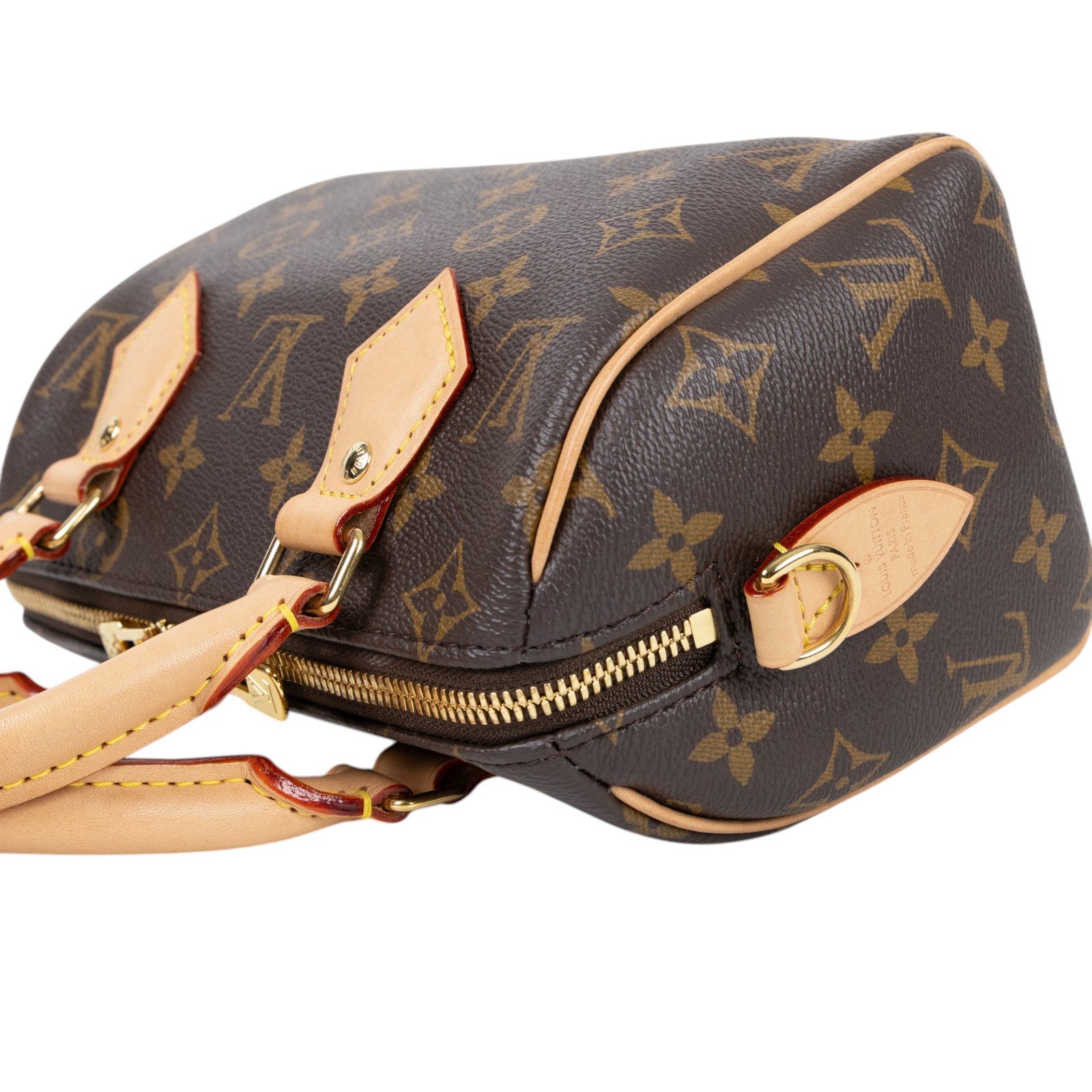 路易威登 LOUIS VUITTON Speedy Bandoulière 20 米色 帆布 手提 斜背 波士頓包 M46222 晶片款  防塵袋/背帶/鎖組