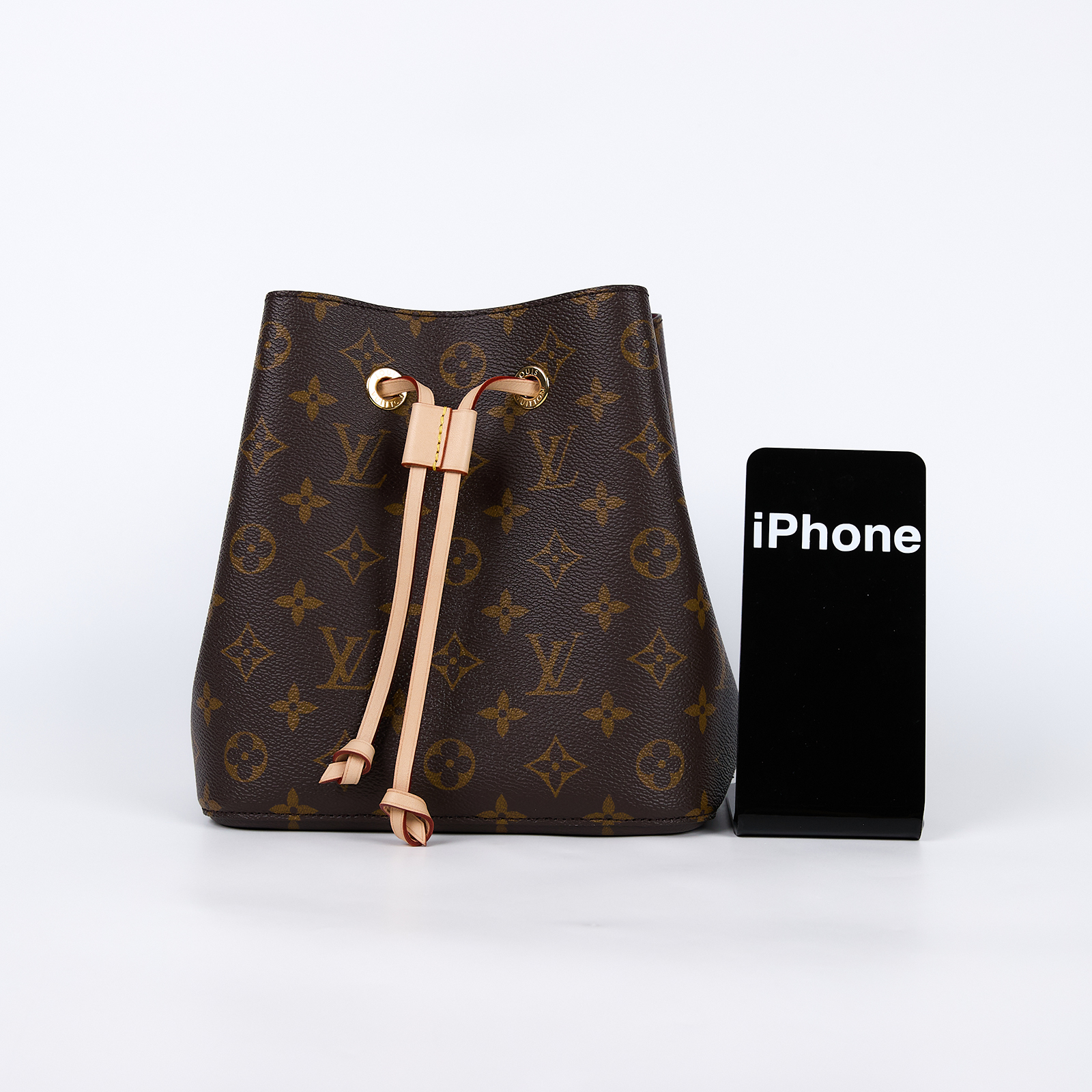 路易威登 LOUIS VUITTON Néonoé BB 經典帆布 束口水桶包 M46581 晶片款 原花NEONOE BB 防塵袋/背帶/台灣購買證明