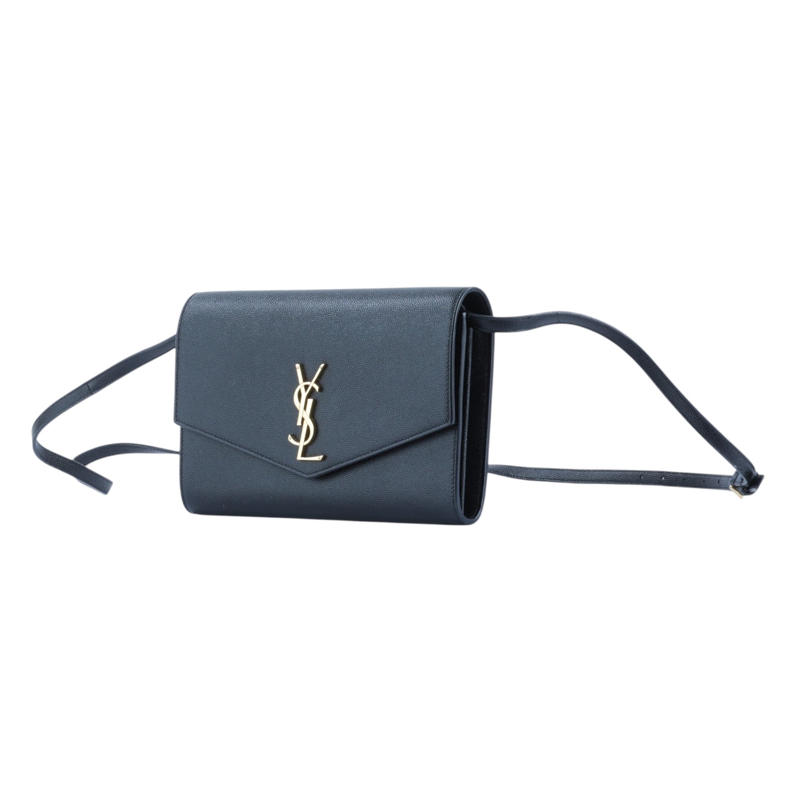 聖羅蘭 YSL SAINT LAURENT Uptown 斜背包  黑魚子醬肩背包 原廠盒子/防塵袋