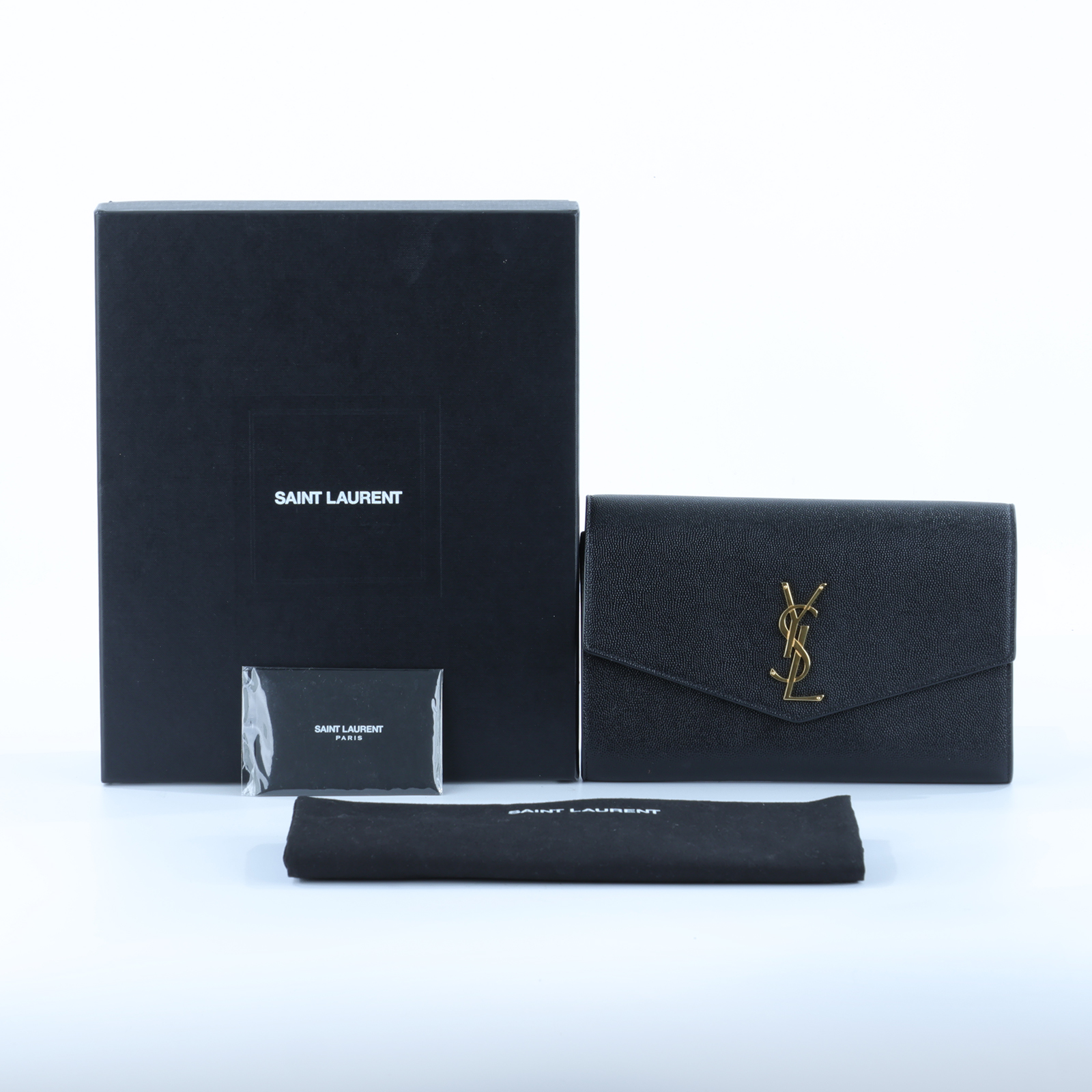 聖羅蘭 YSL SAINT LAURENT Uptown 斜背包  黑魚子醬肩背包 原廠盒子/防塵袋