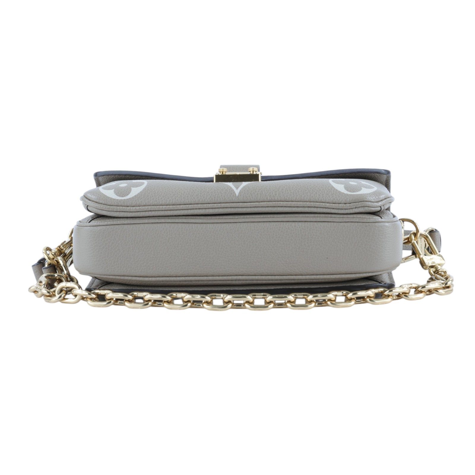 路易威登 LOUIS VUITTON Pochette Métis East West 鏈條 郵差包 腋下單肩包 斑鳩色 奶油色 M23081 晶片款  原廠盒子/防塵袋/背帶/鍊帶