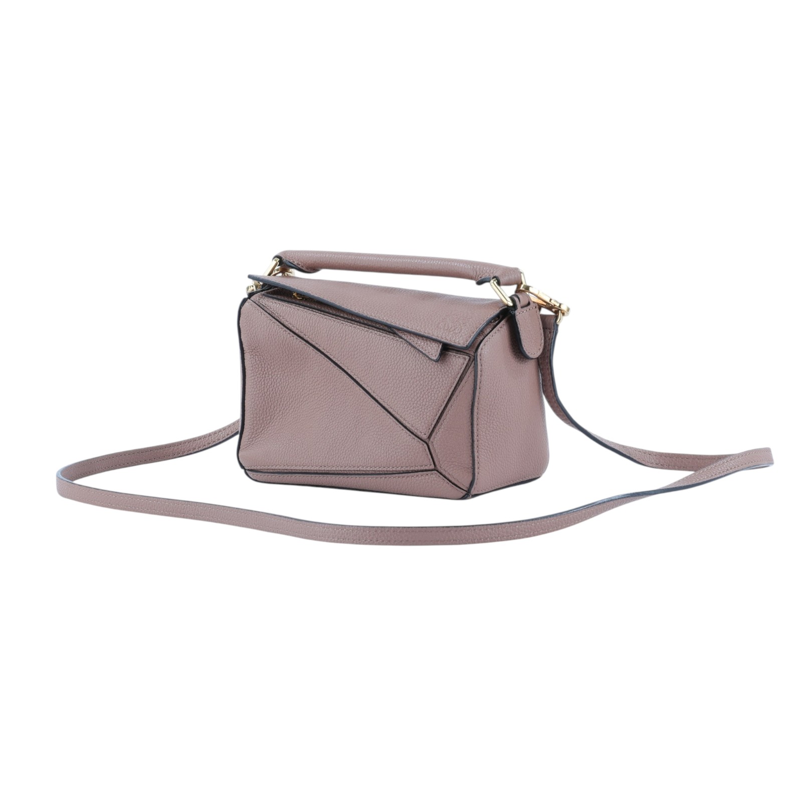 羅意威 LOEWE Small Puzzle bag 斜背包 A510S21X67 DARK BLUSH MINI PUZZLE 防塵袋/背帶
