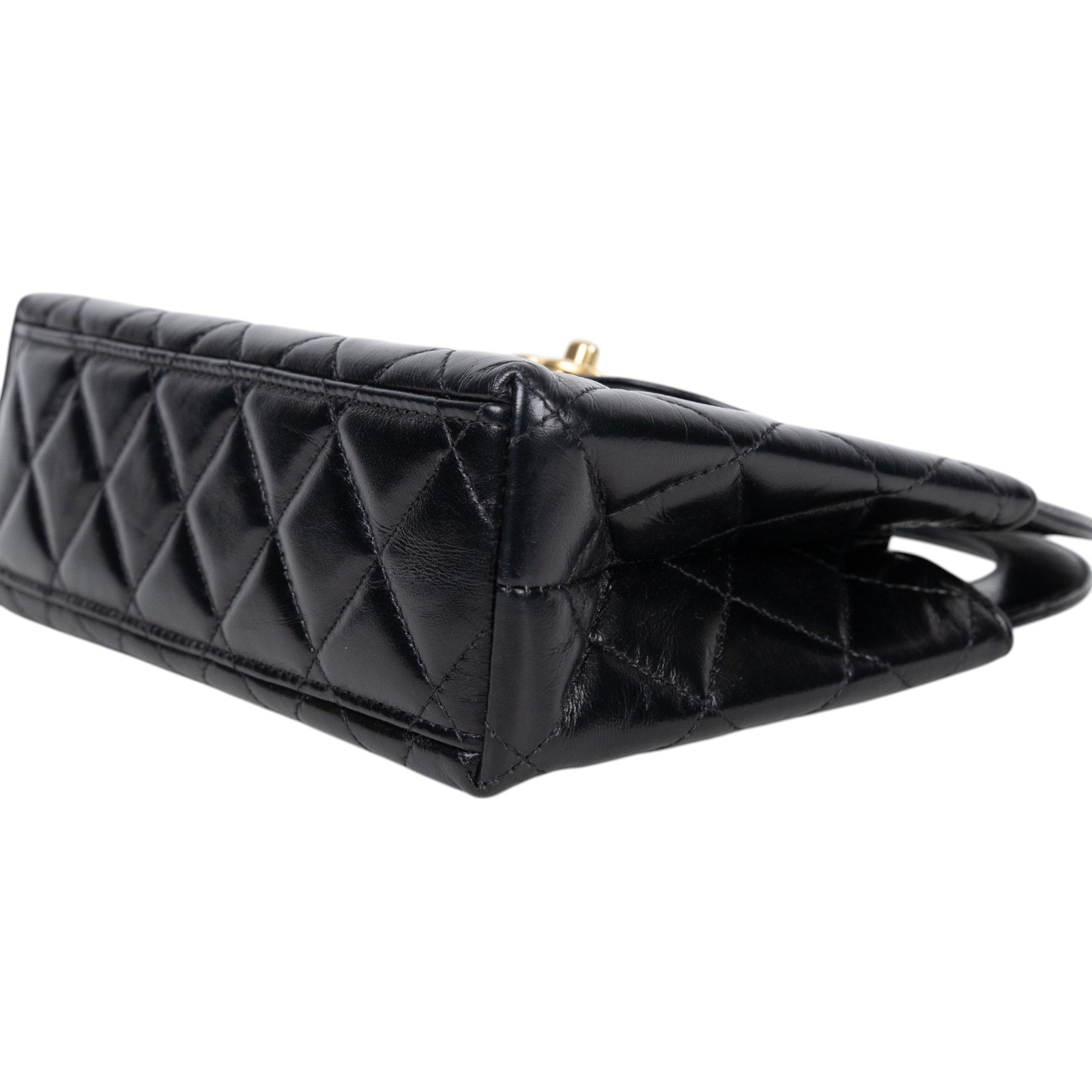 香奈兒 CHANEL Kelly Nano 手提 斜背包 AS4416 晶片款 黑金羊KELLY NANO 防塵袋