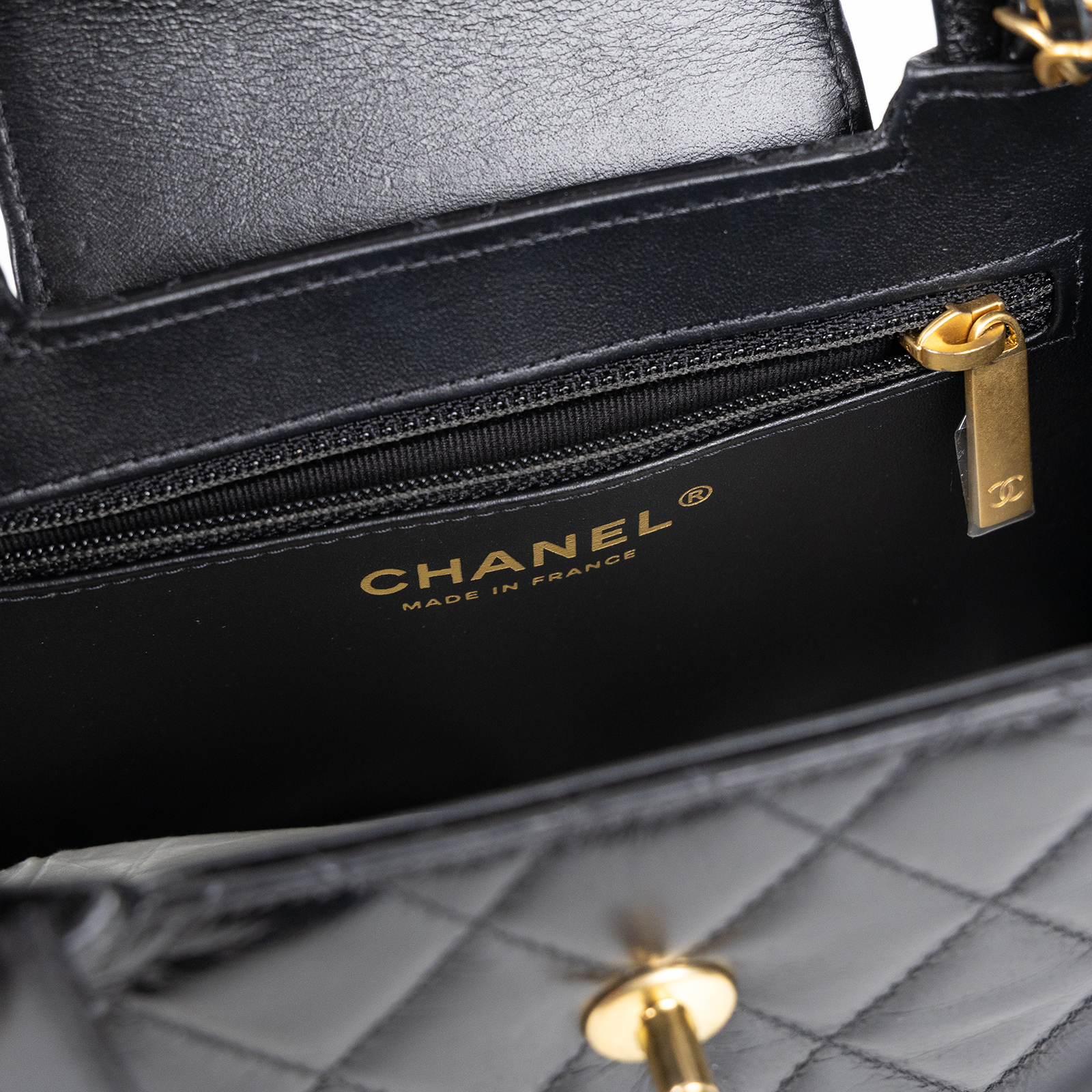 香奈兒 CHANEL Kelly Nano 手提 斜背包 AS4416 晶片款 黑金羊KELLY NANO 防塵袋