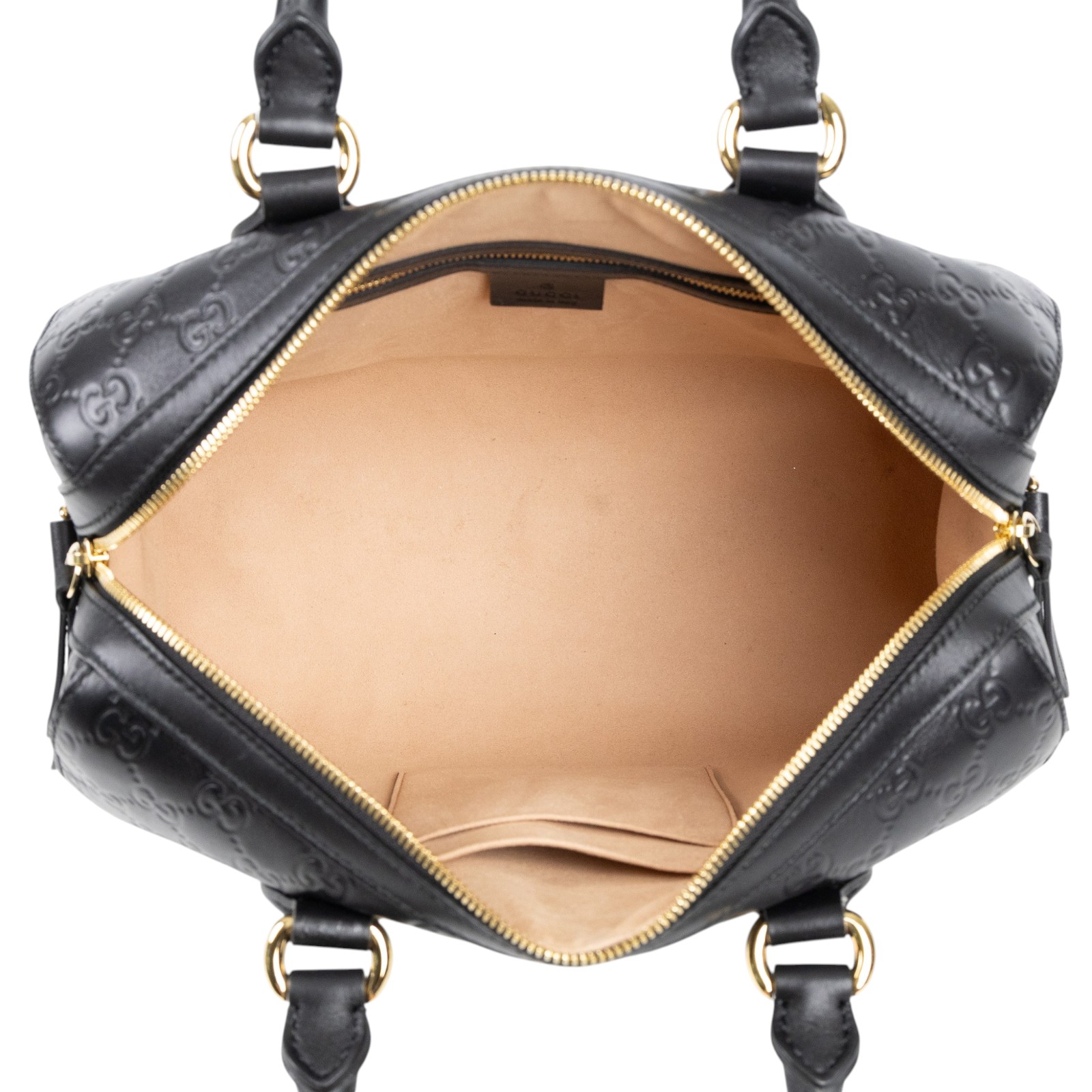 古馳 GUCCI Signature 手提包 肩背包 斜背包 旅行袋 453573 DMT1G 黑G紋波士頓包 防塵袋/背帶