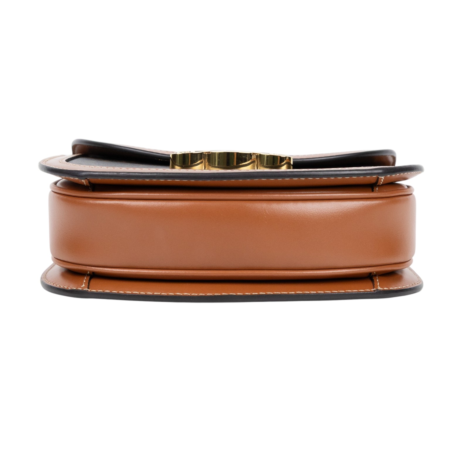 思琳 CELINE 標誌印花 牛皮革 Besace Clea 斜背 肩背 馬鞍包 110962BZ4 原花Teen Besace 無附屬品