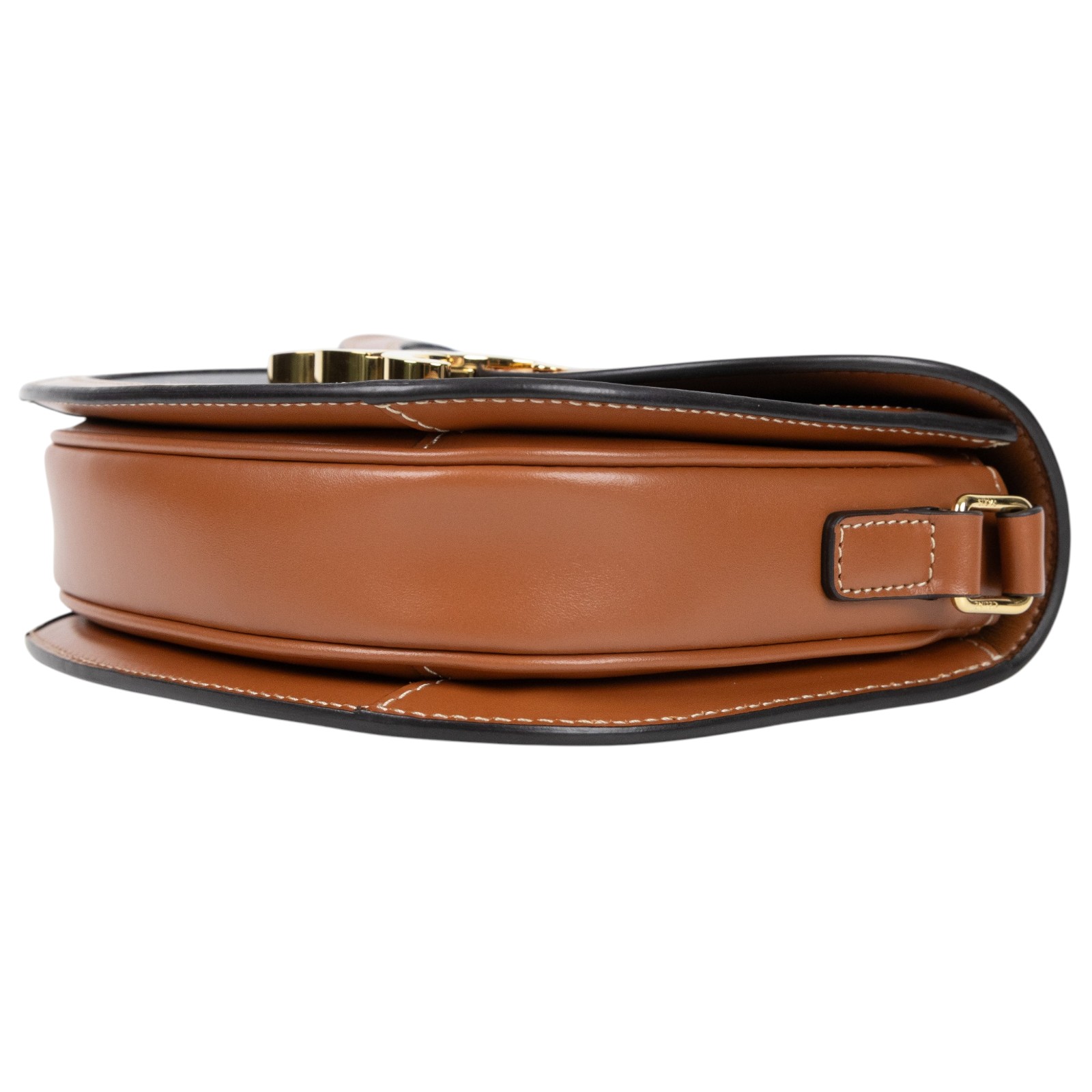 思琳 CELINE 標誌印花 牛皮革 Besace Clea 斜背 肩背 馬鞍包 110962BZ4 原花Teen Besace 無附屬品